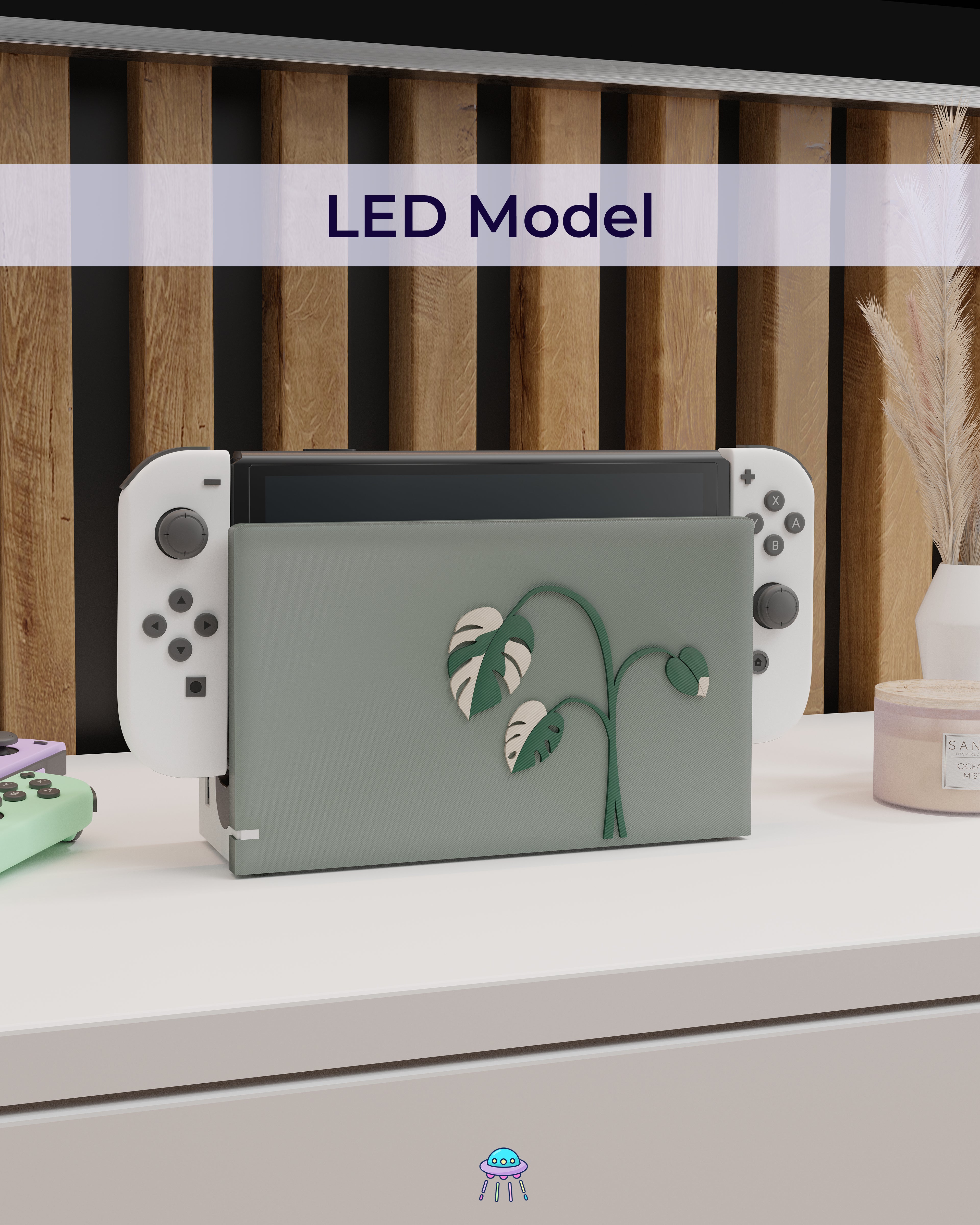 Monstera Albo Cover for Nintendo Switch – Original Faceplate Design