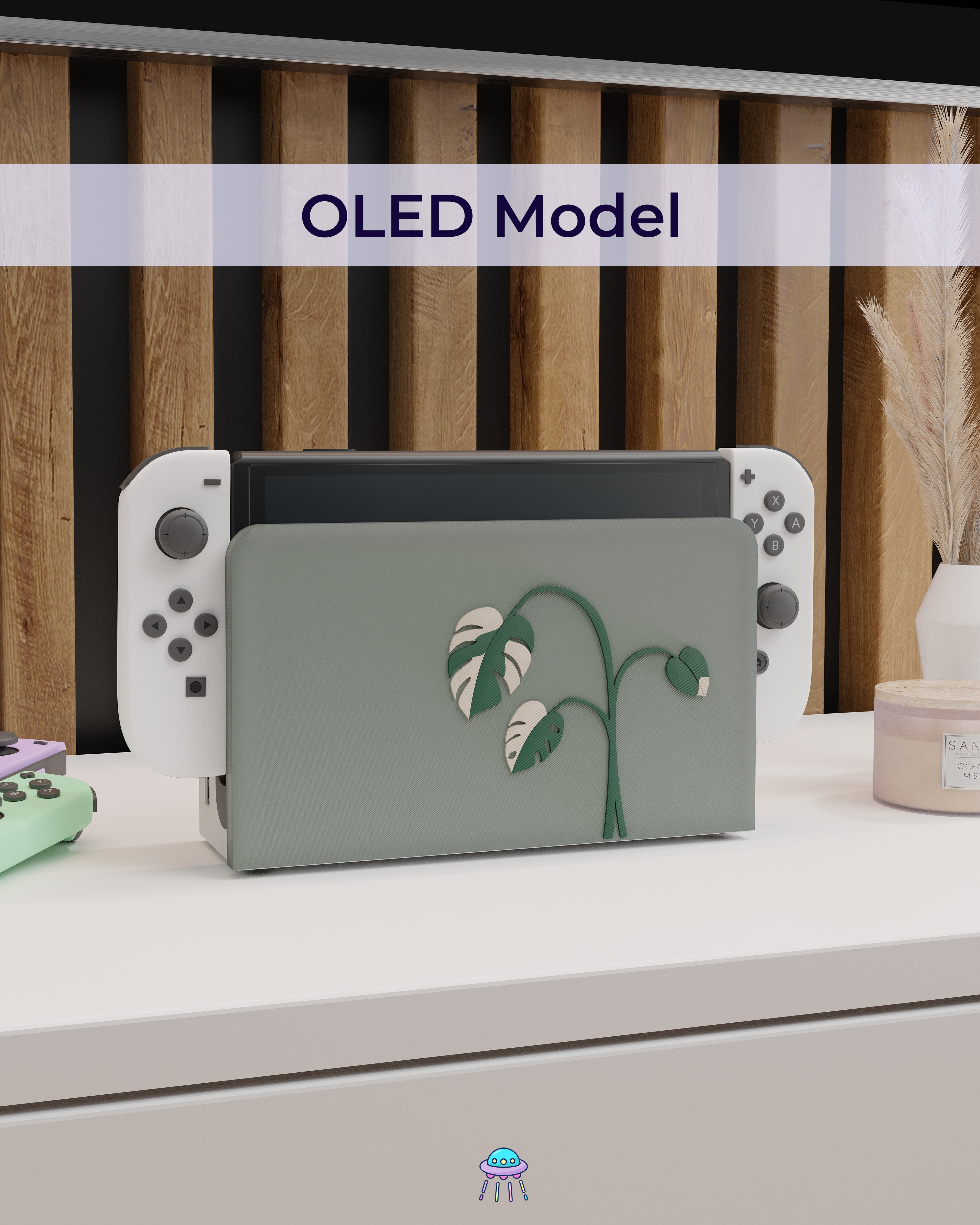 Monstera Albo Cover for Nintendo Switch – Original Faceplate Design