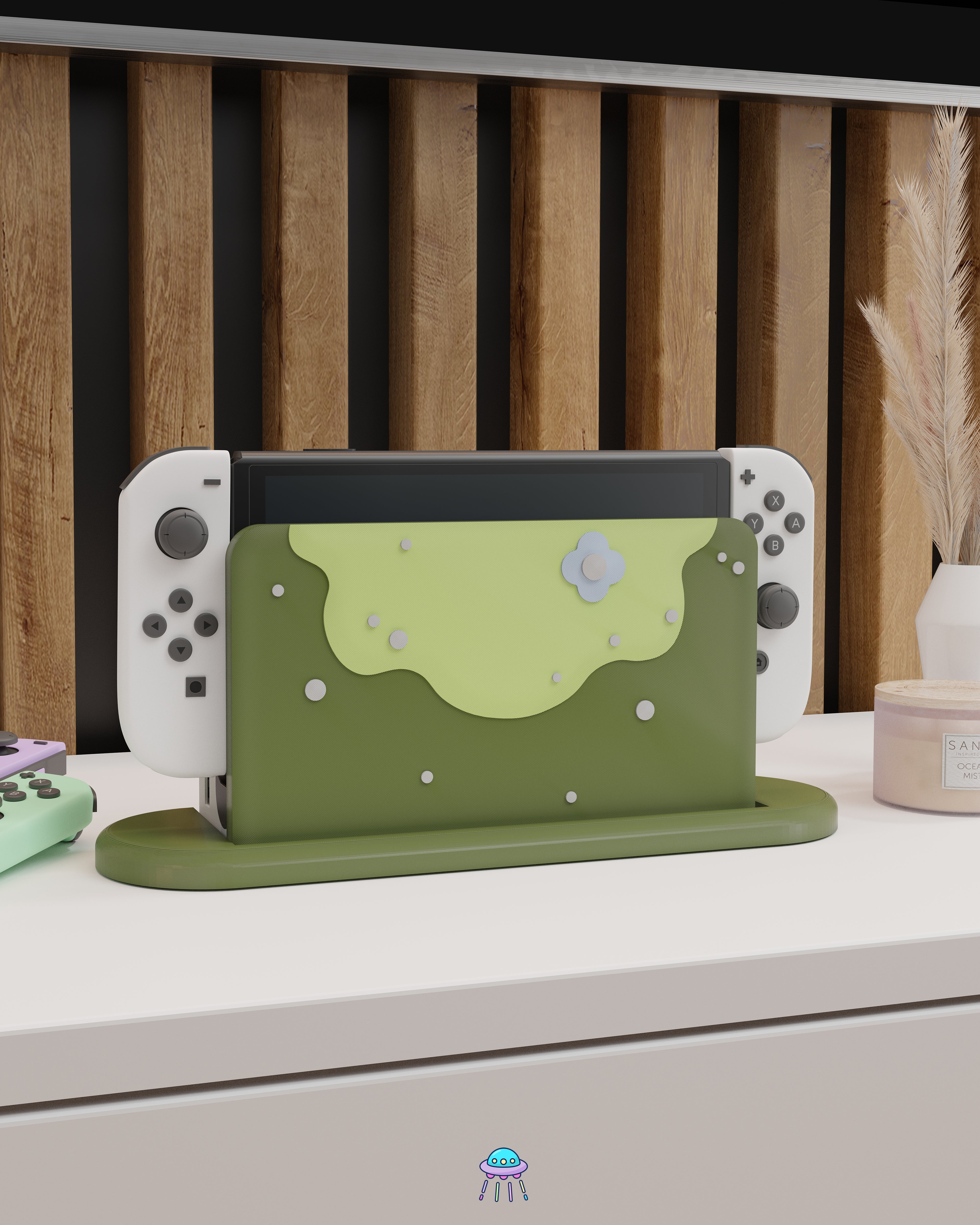 Mossy Boi Dock Cover for Nintendo Switch – Original Faceplate Design