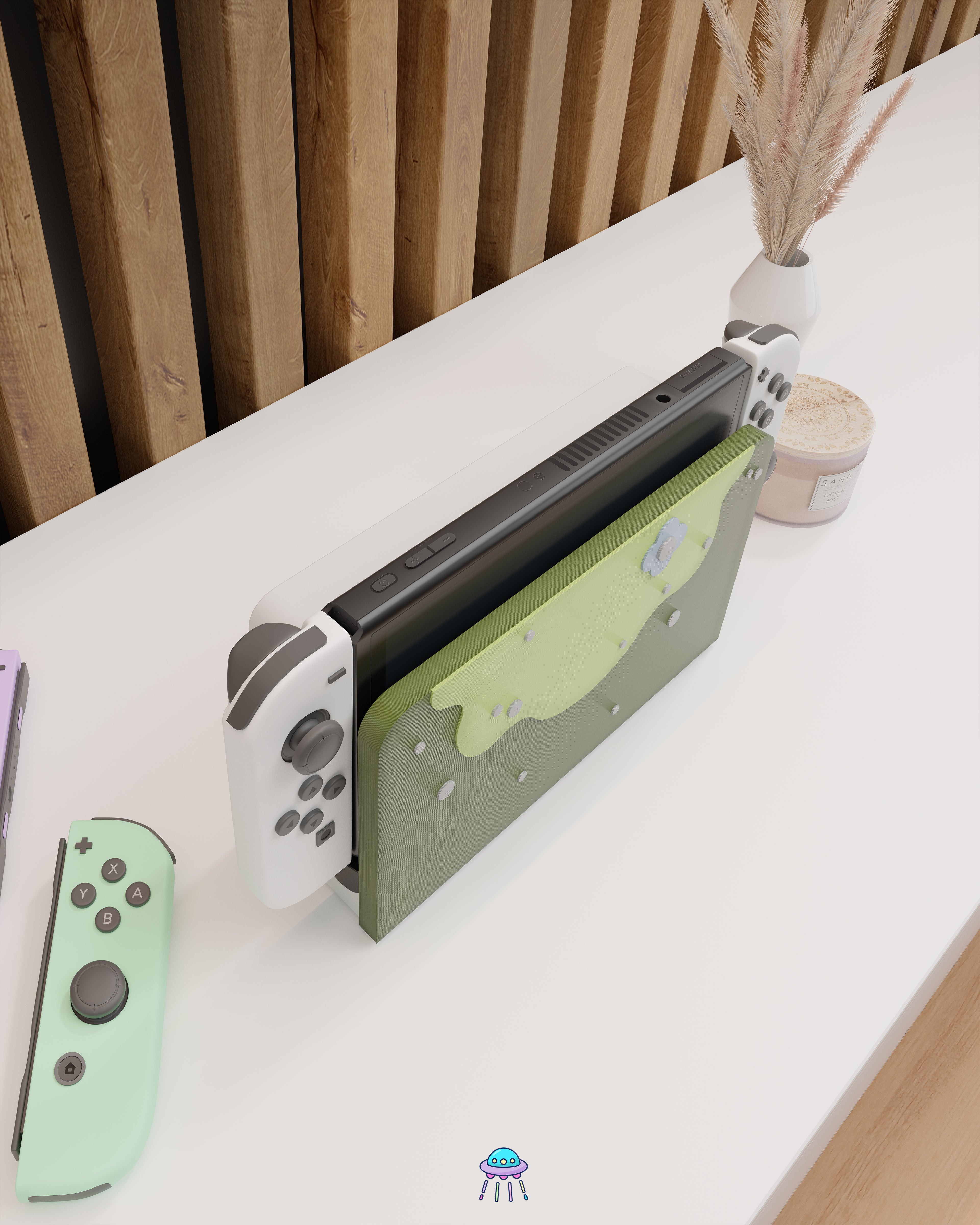 Mossy Boi Dock Cover for Nintendo Switch – Original Faceplate Design