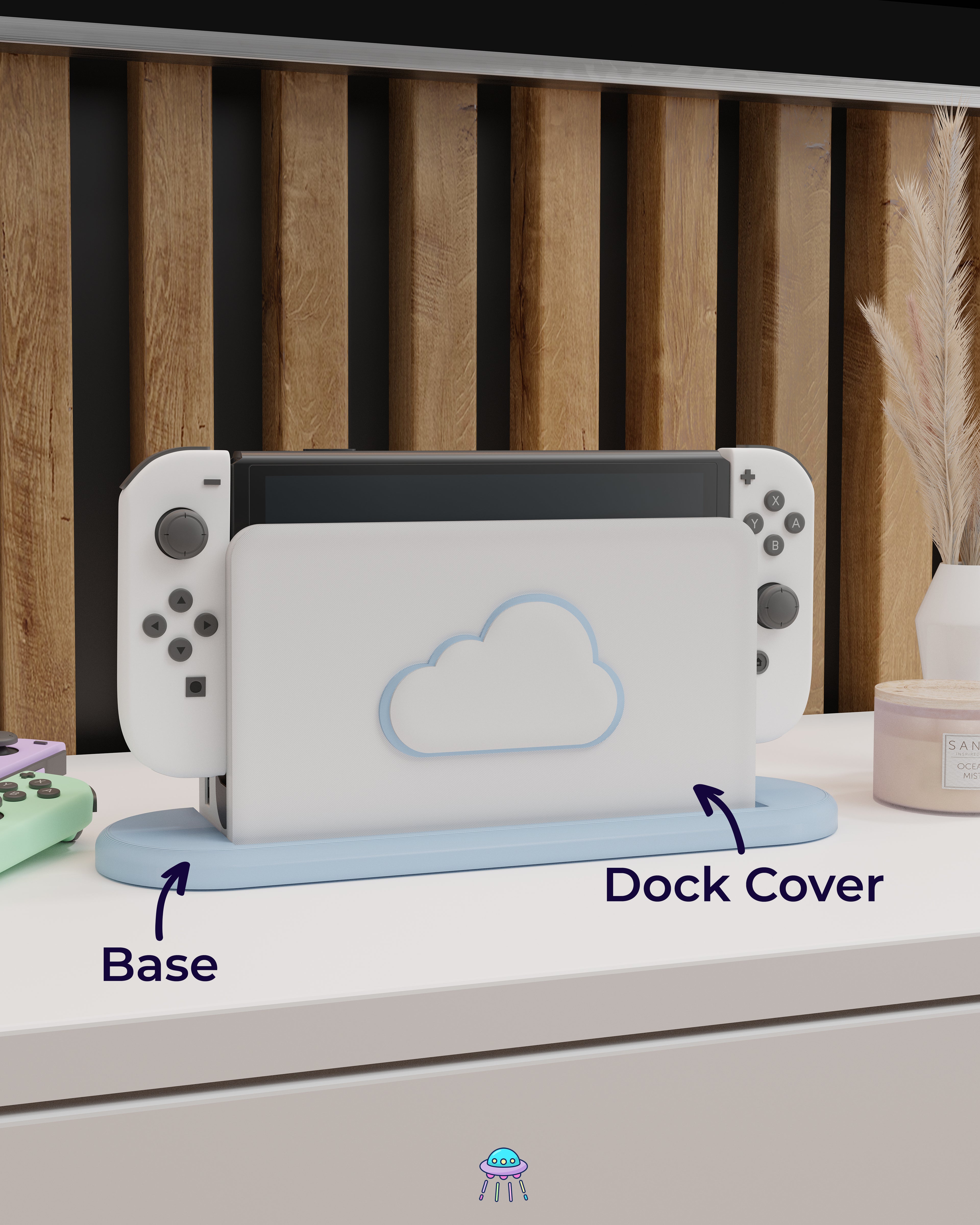 Cloud Dock Cover for Nintendo Switch – Original Faceplate Design