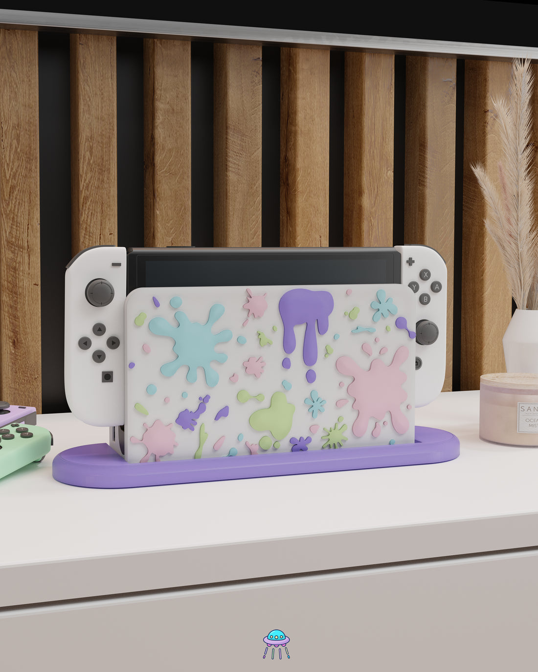 Paint Splat Dock Cover for Nintendo Switch – Original Faceplate Design