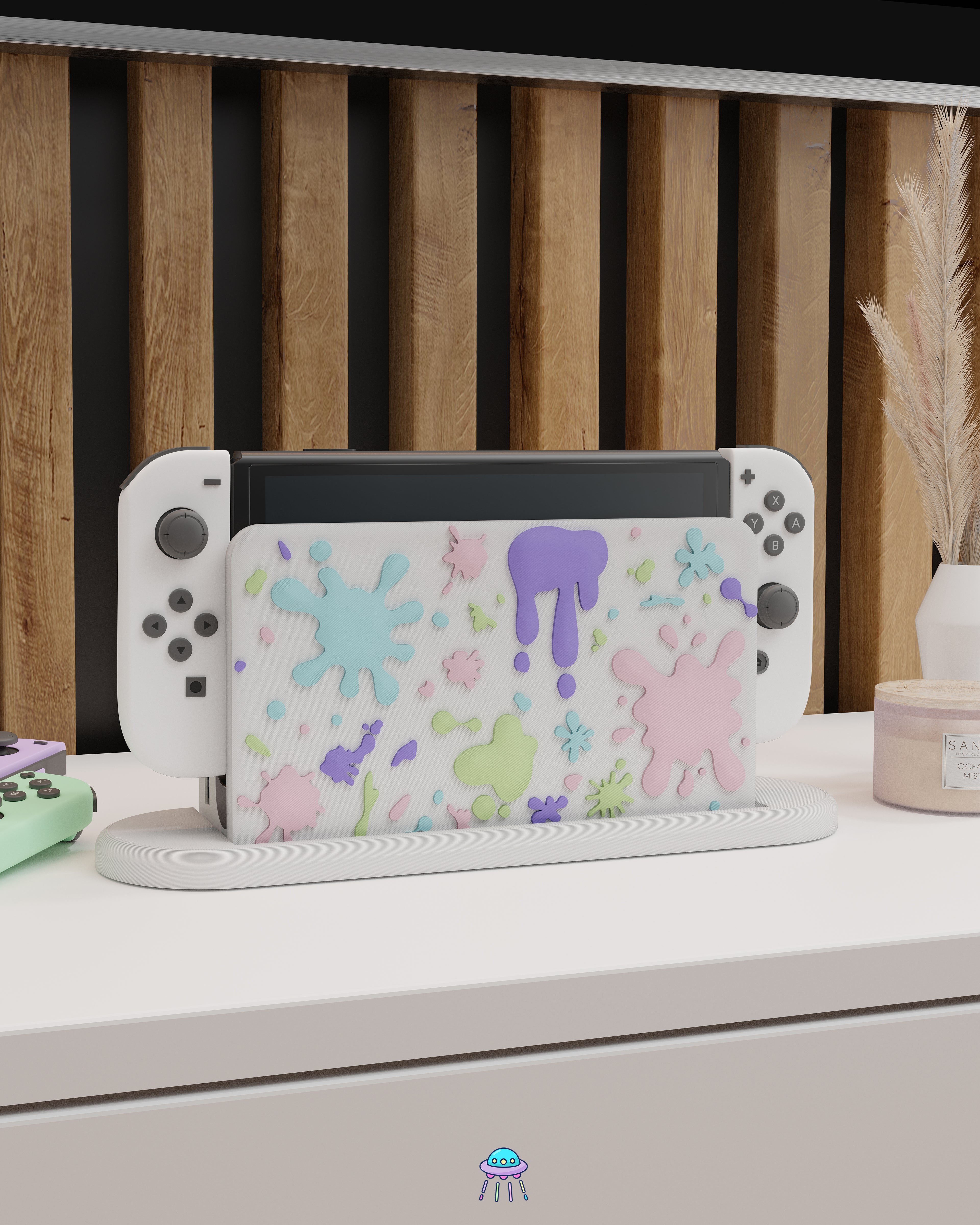 Paint Splat Dock Cover for Nintendo Switch – Original Faceplate Design