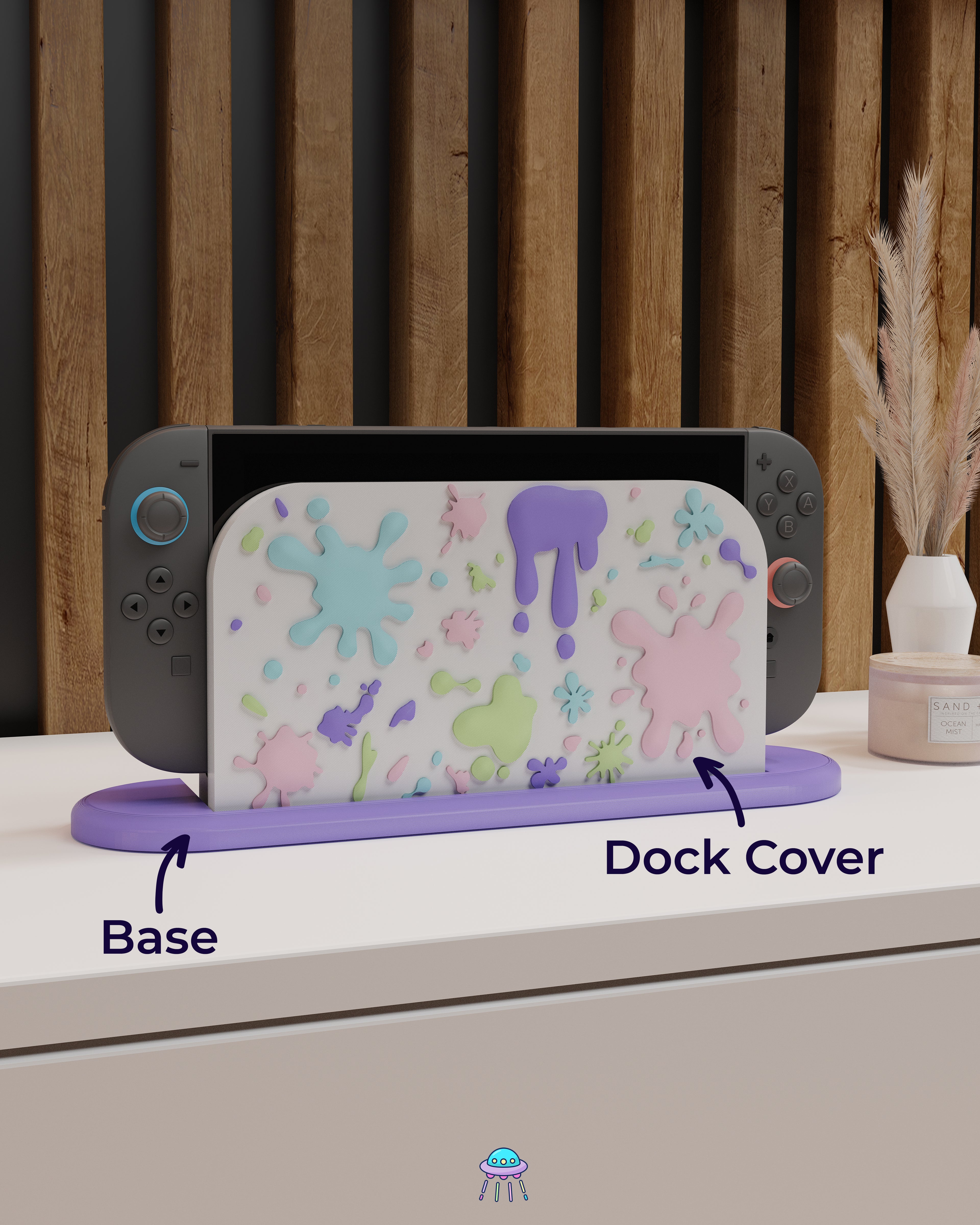 Paint Splat Dock Cover for Nintendo Switch 2 – Original Faceplate Design
