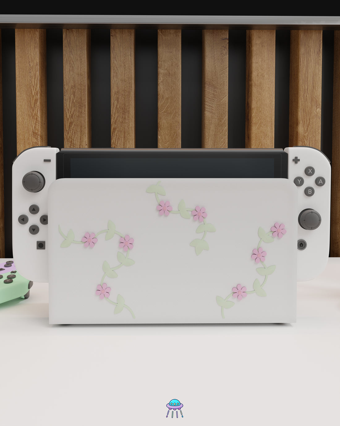 Pastel Ivy Dock Cover for Nintendo Switch – Original Faceplate Design