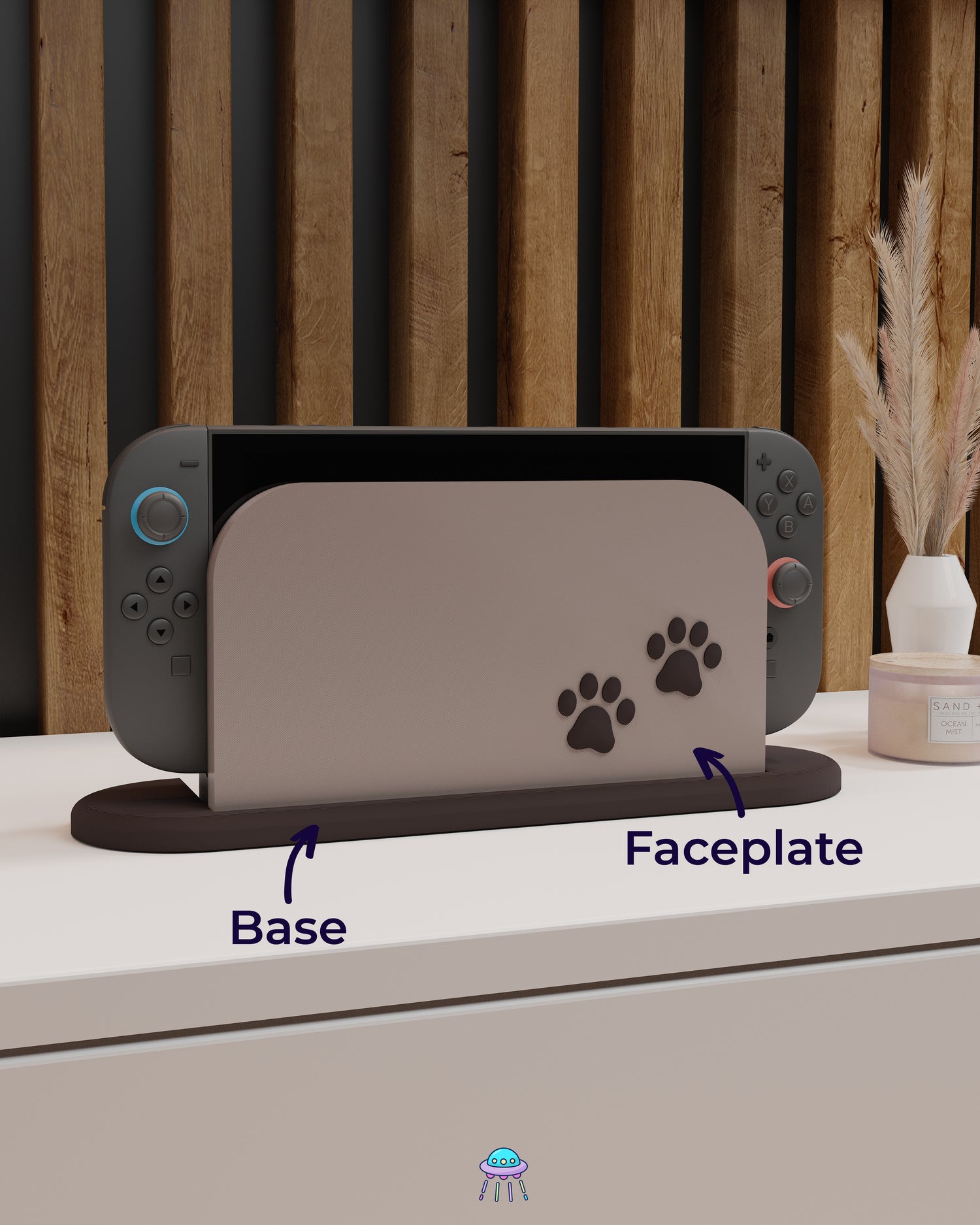 Paws Dock Cover for Nintendo Switch 2 – Original Faceplate Design