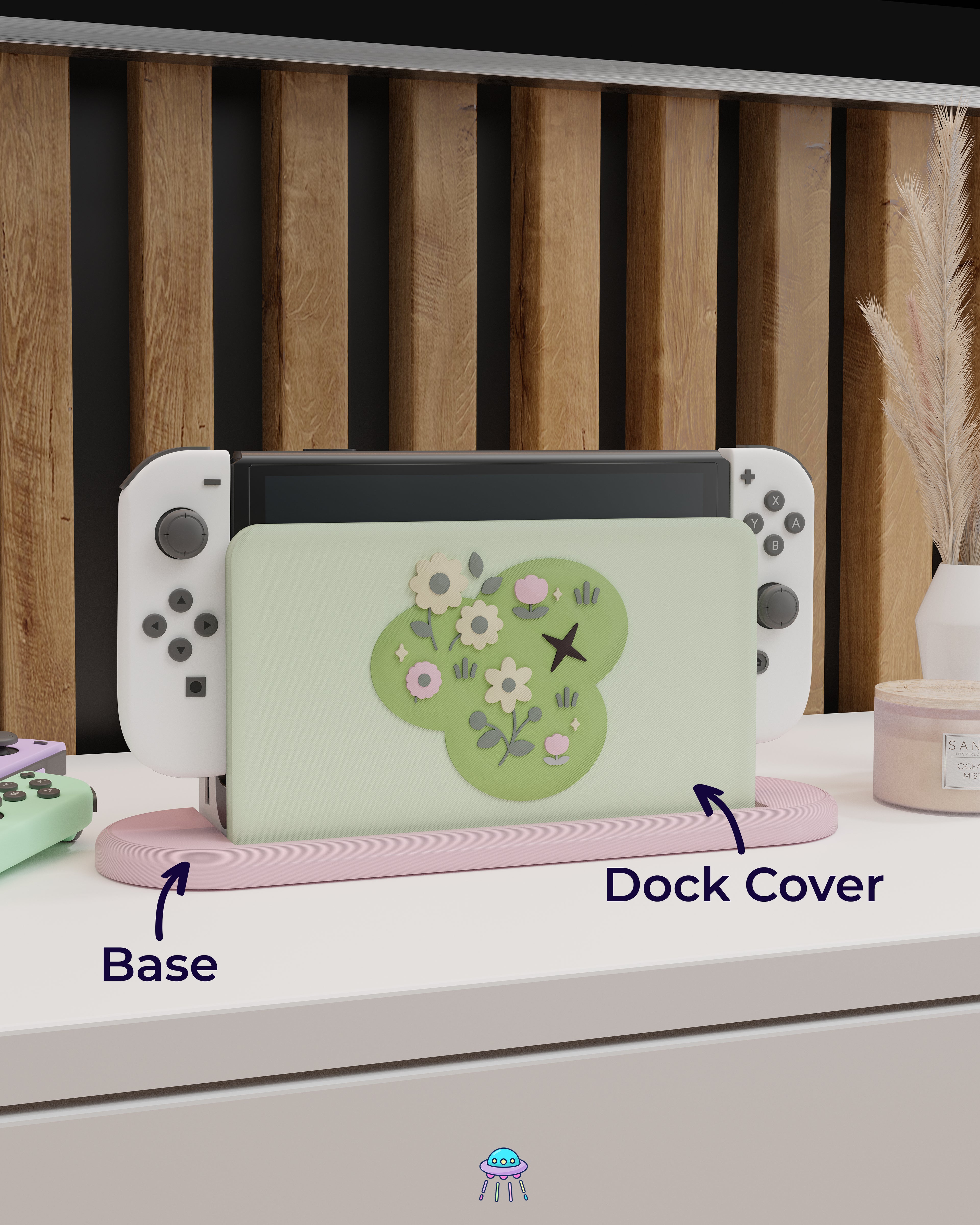 Petal Patch Cover for Nintendo Switch – Original Faceplate Design