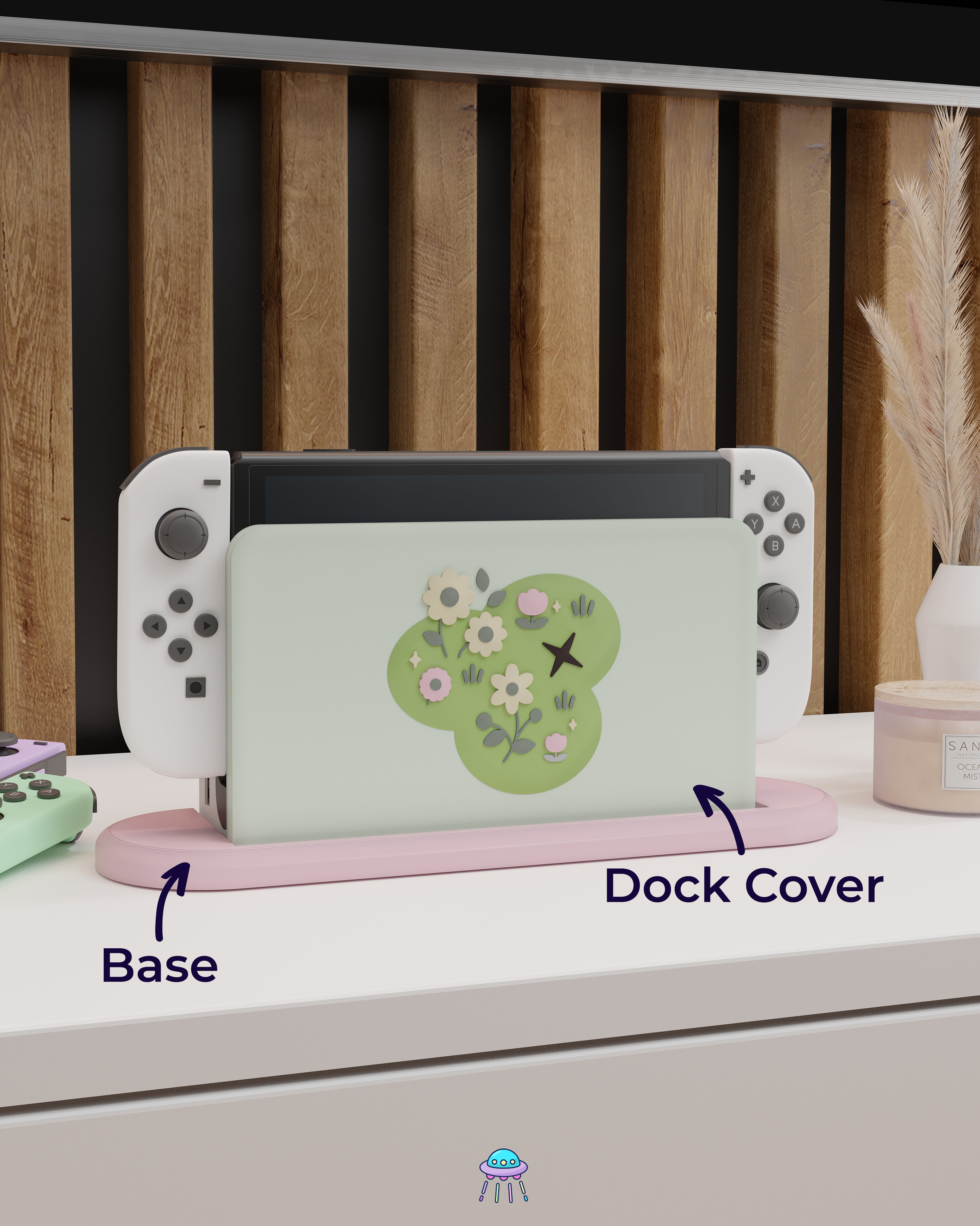 Petal Patch Cover for Nintendo Switch – Original Faceplate Design