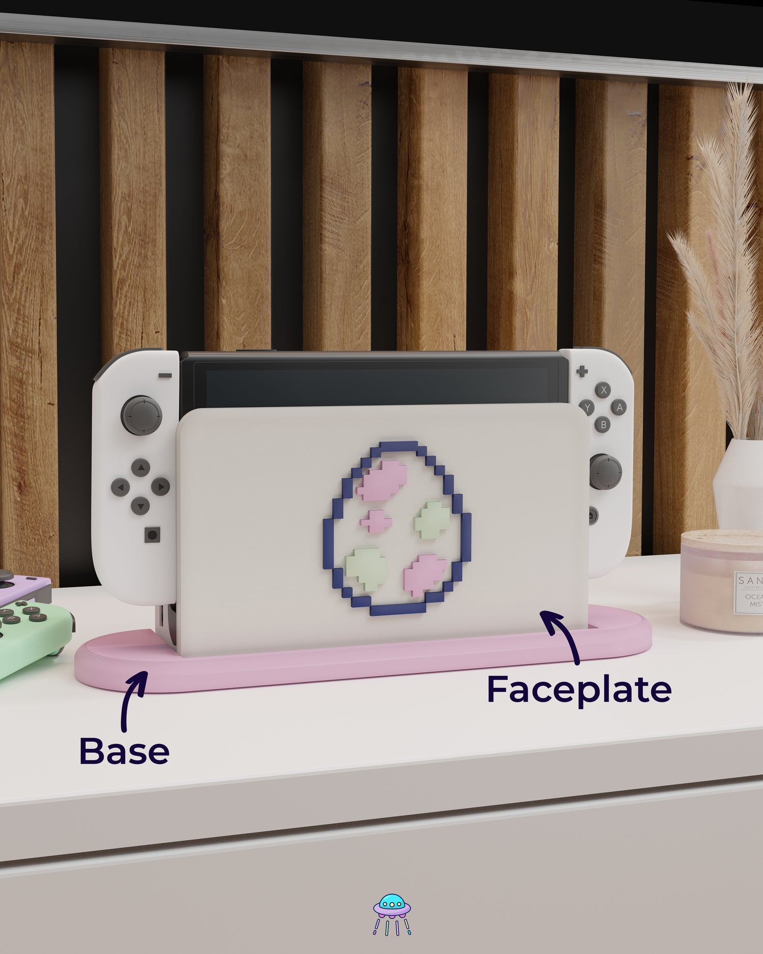 Pixel Egg Dock Cover for Nintendo Switch – Original Faceplate Design