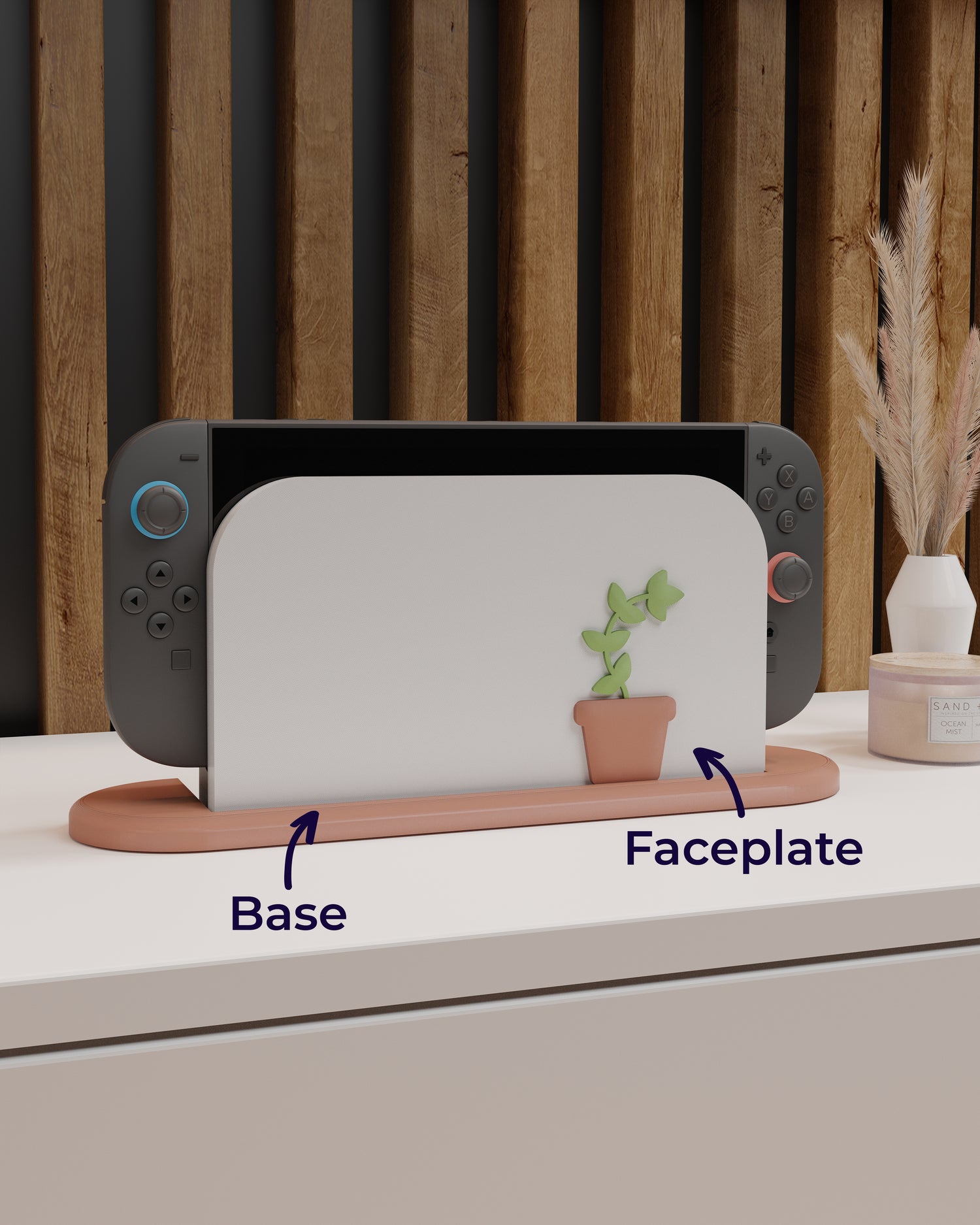 Plant Dock Cover for Nintendo Switch 2 – Original Faceplate Design