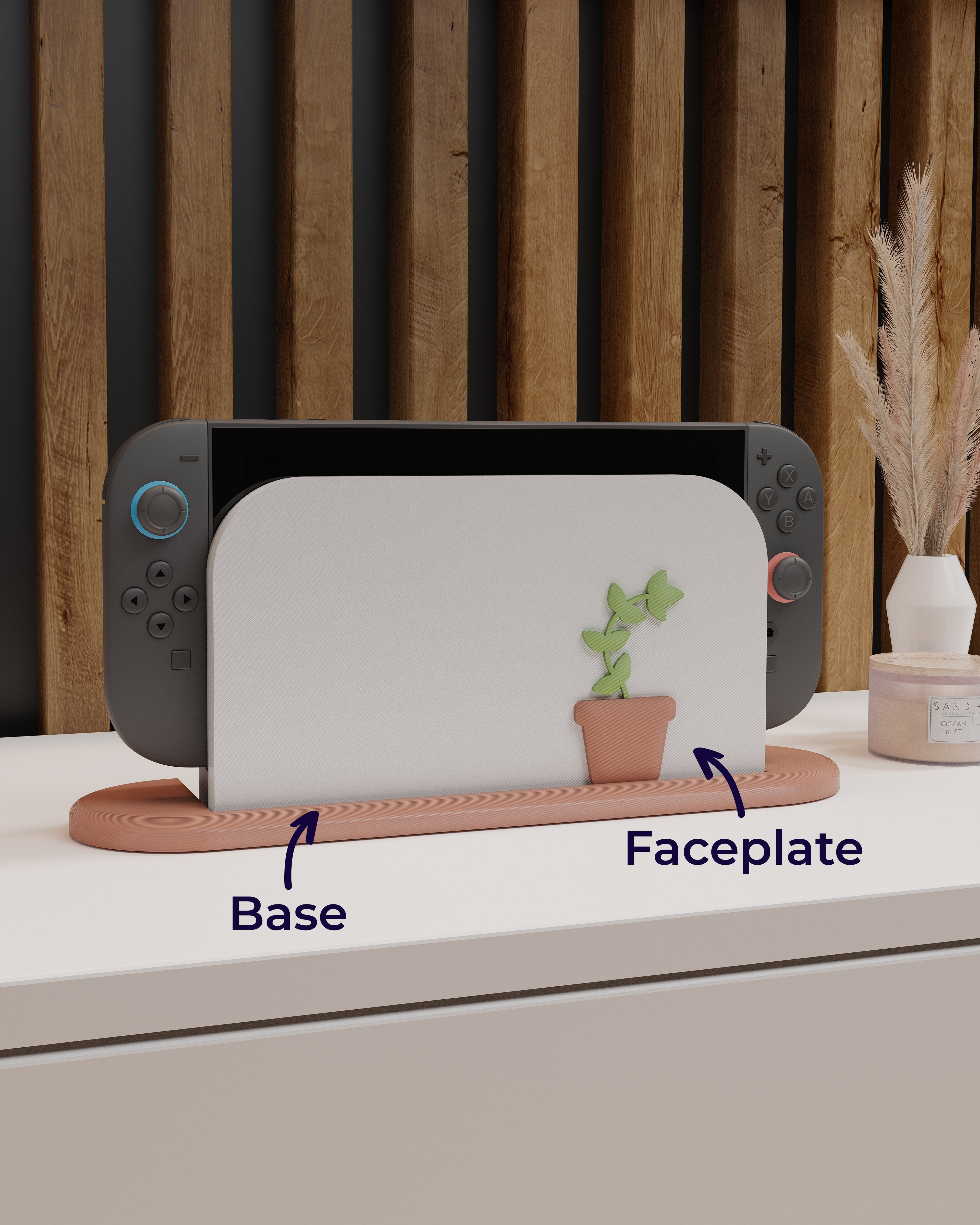 Plant Dock Cover for Nintendo Switch 2 – Original Faceplate Design