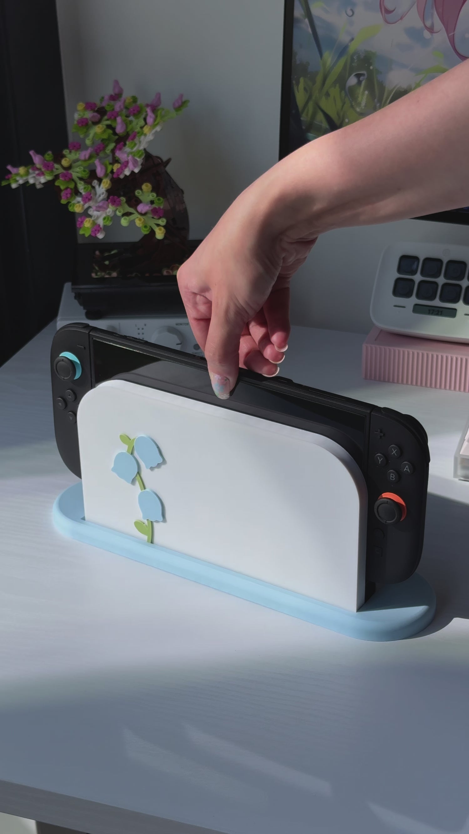 Bluebell Dock Cover for Nintendo Switch 2 – Original Faceplate Design