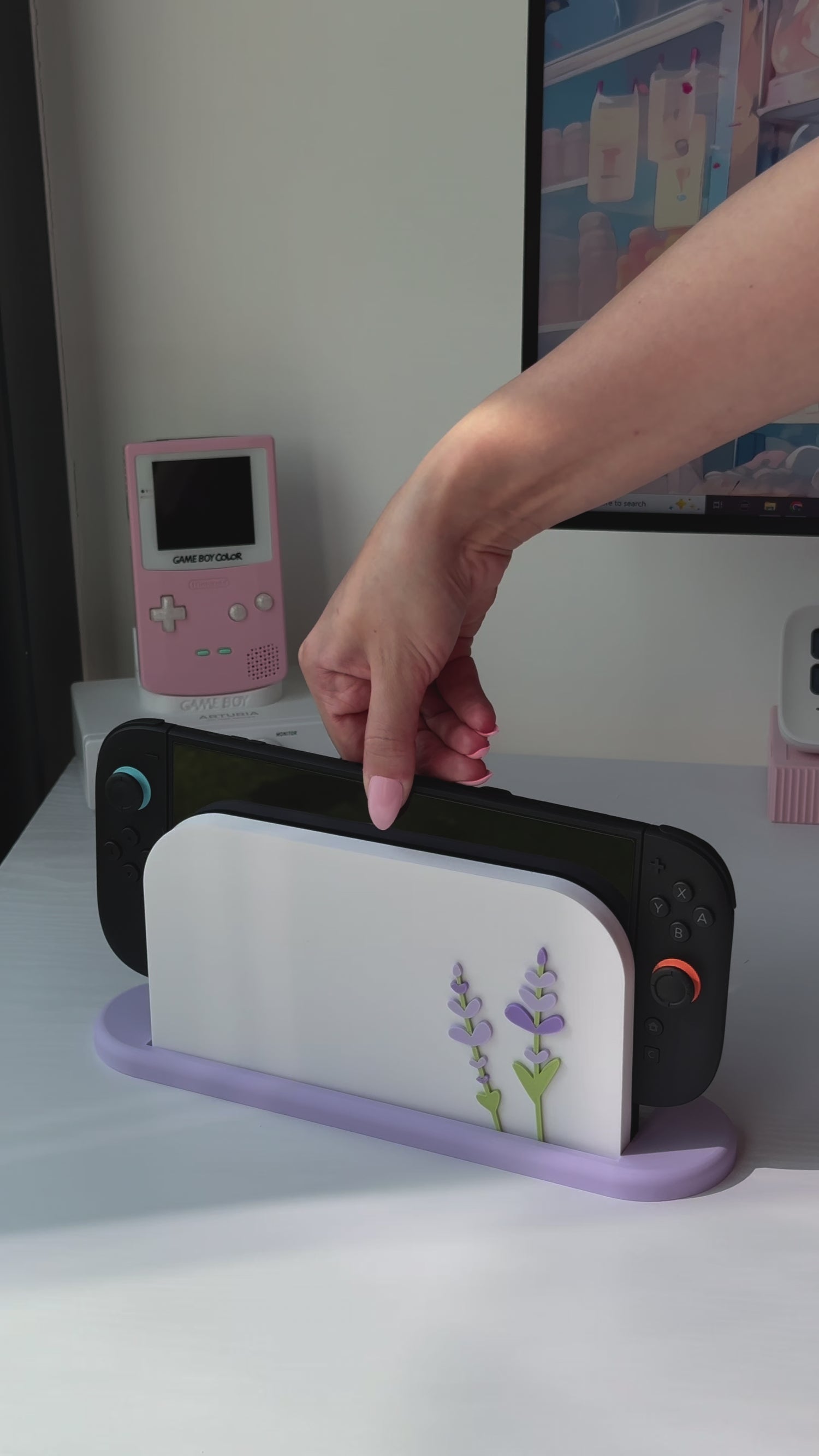 Lavender Dock Cover for Nintendo Switch 2 – Original Faceplate Design