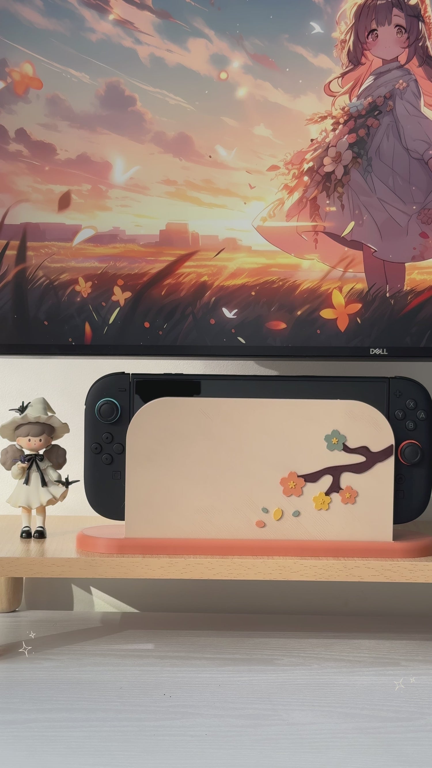 Sakura Falls Dock Cover for Nintendo Switch 2 – Original Faceplate Design