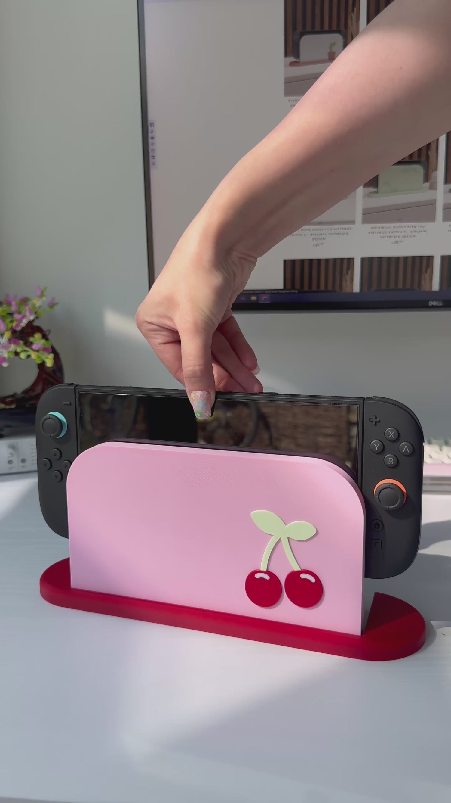 Cherry Dock Cover for Nintendo Switch 2 – Original Faceplate Design