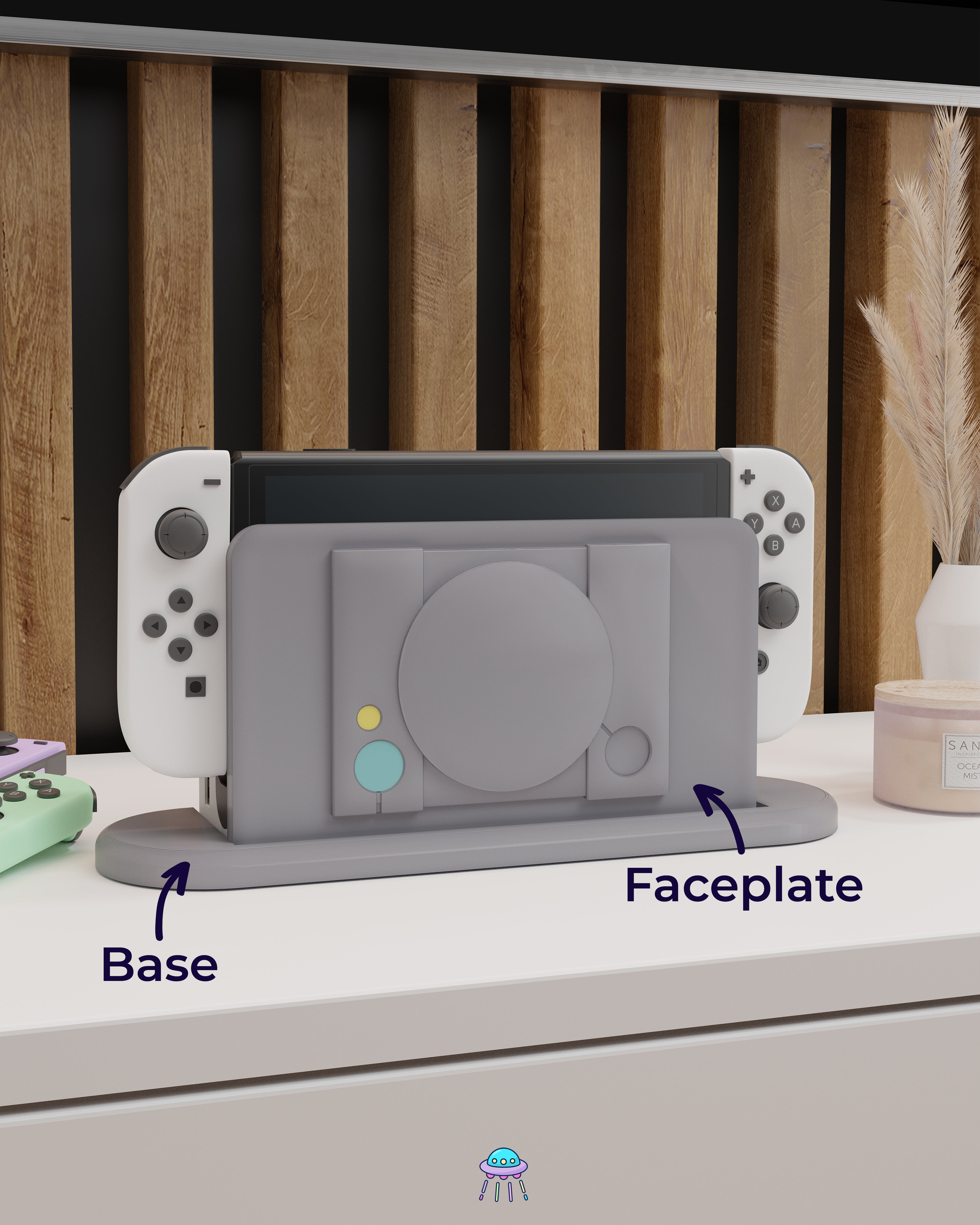 PS1 Dock Cover for Nintendo Switch – Original Faceplate Design