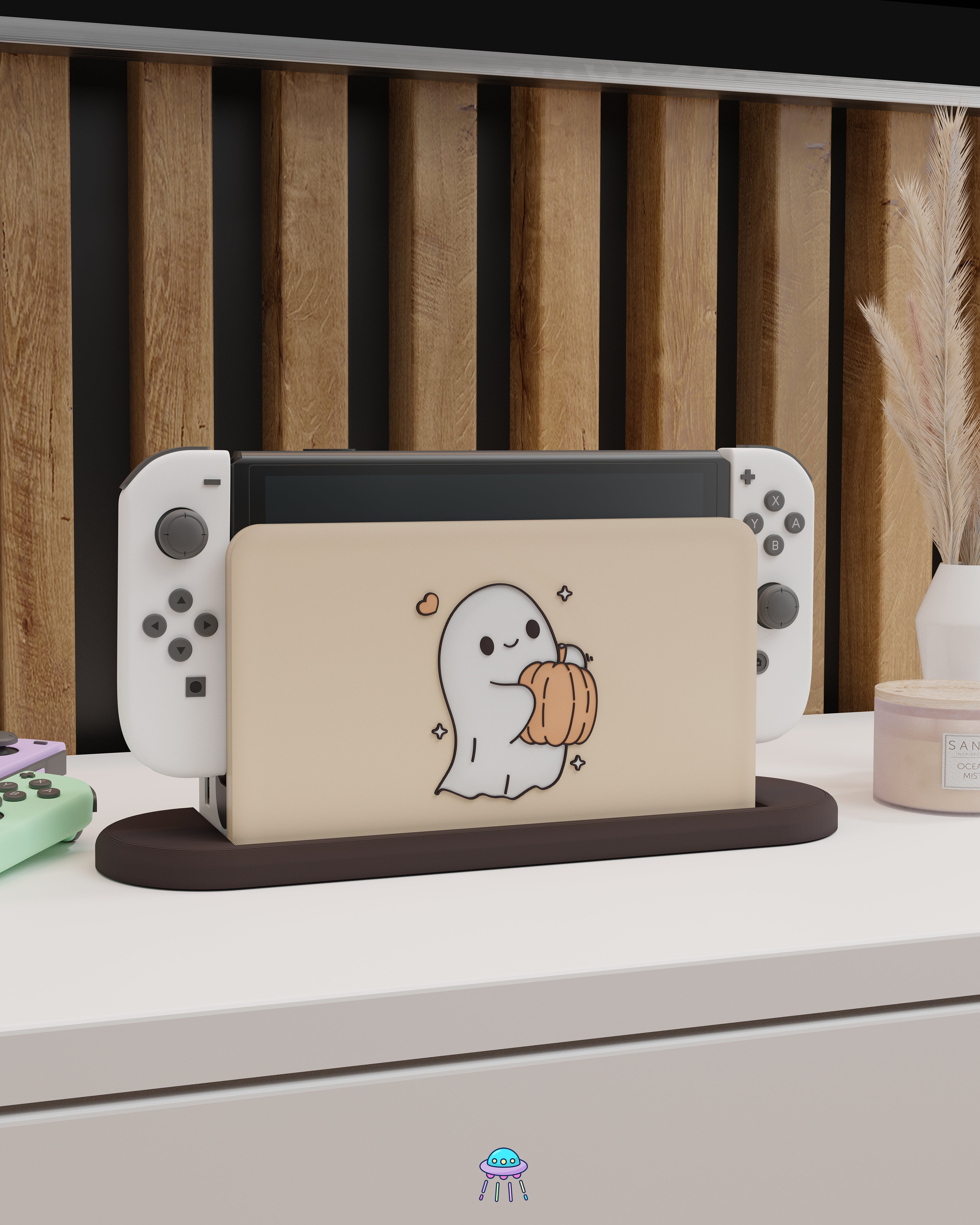 Pumpkin Boo Cover for Nintendo Switch – Original Faceplate Design
