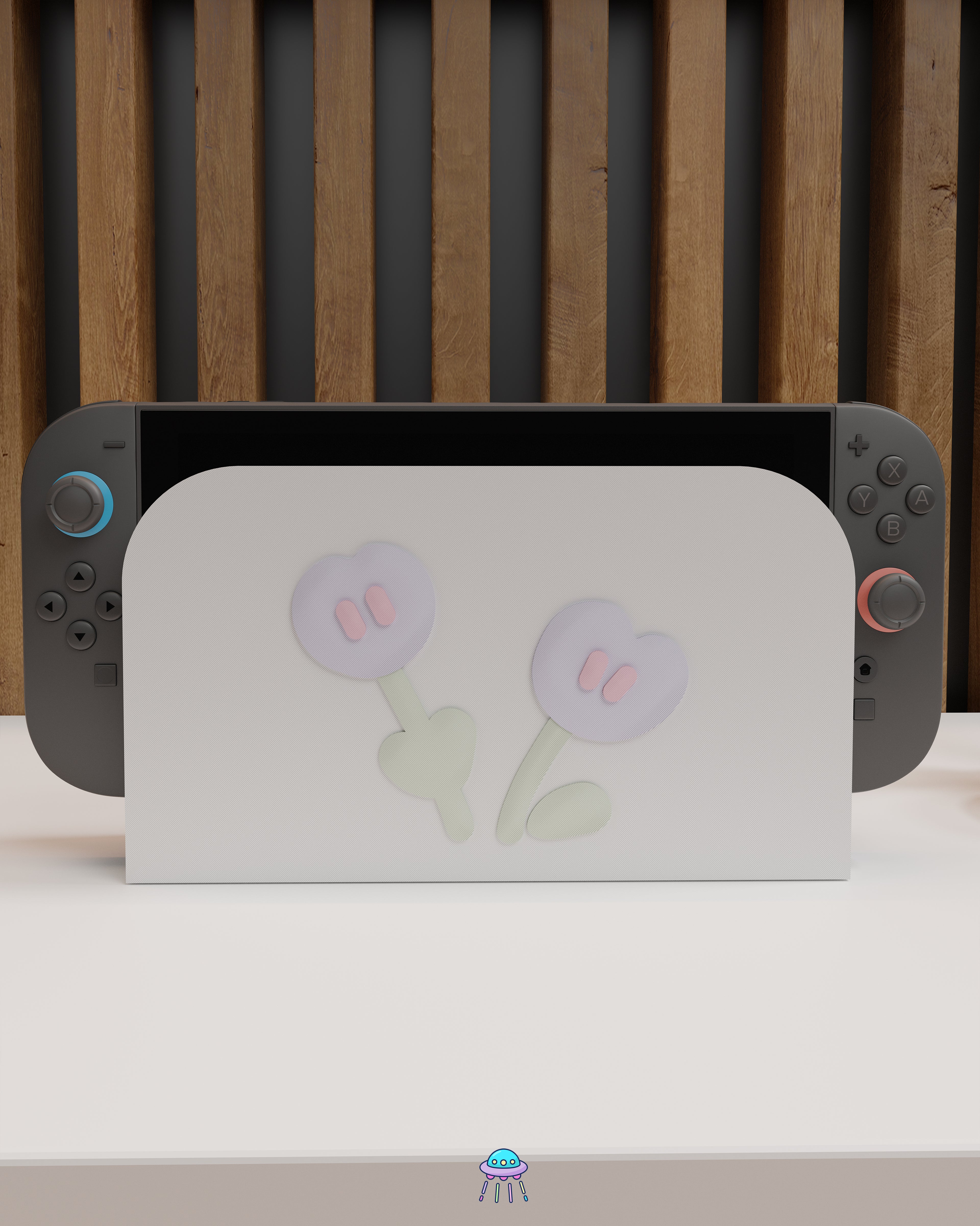 Purple Puff Dock Cover for Nintendo Switch 2 – Original Faceplate Design