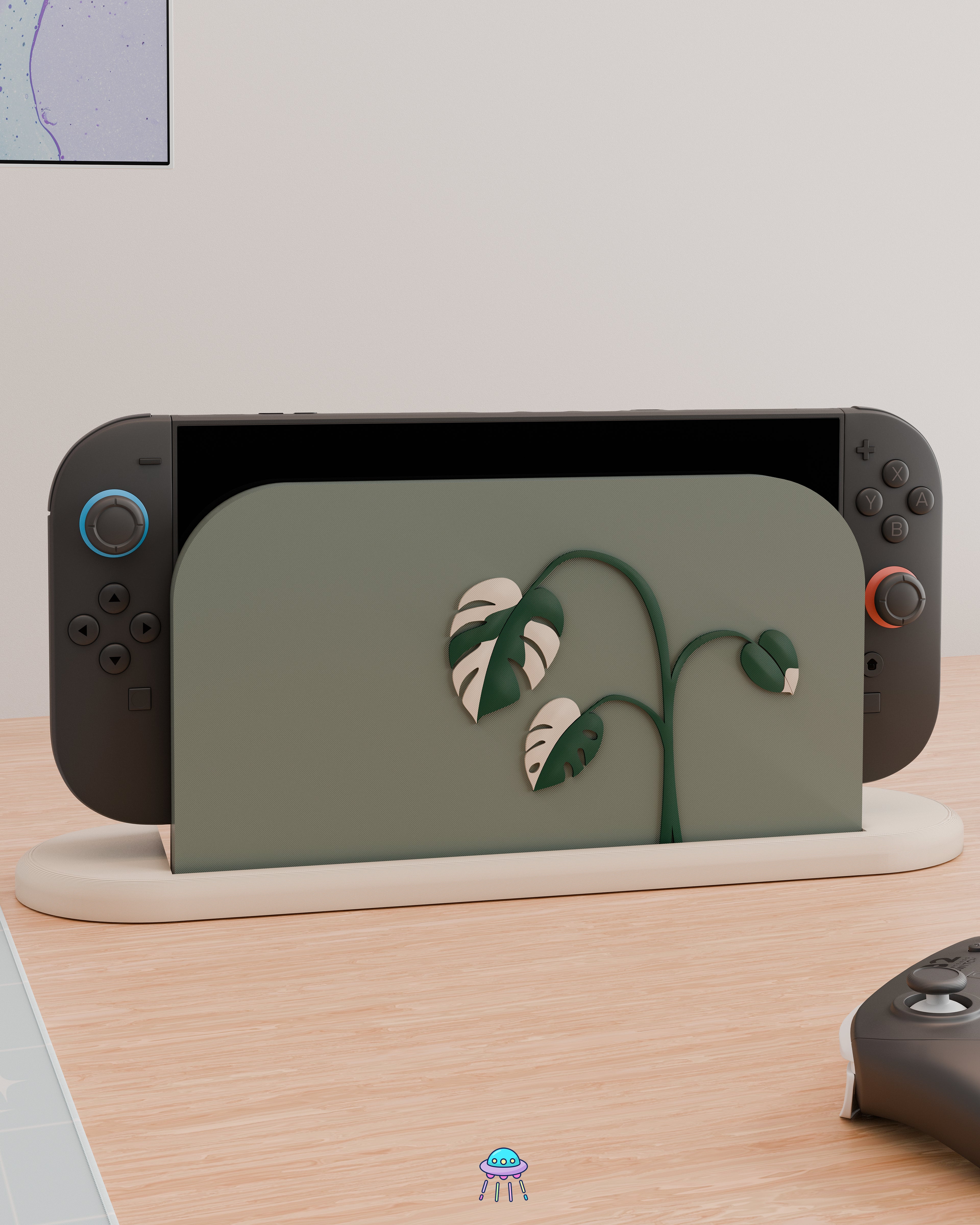 Monstera Albo Dock Cover for Nintendo Switch 2 – Original Faceplate Design