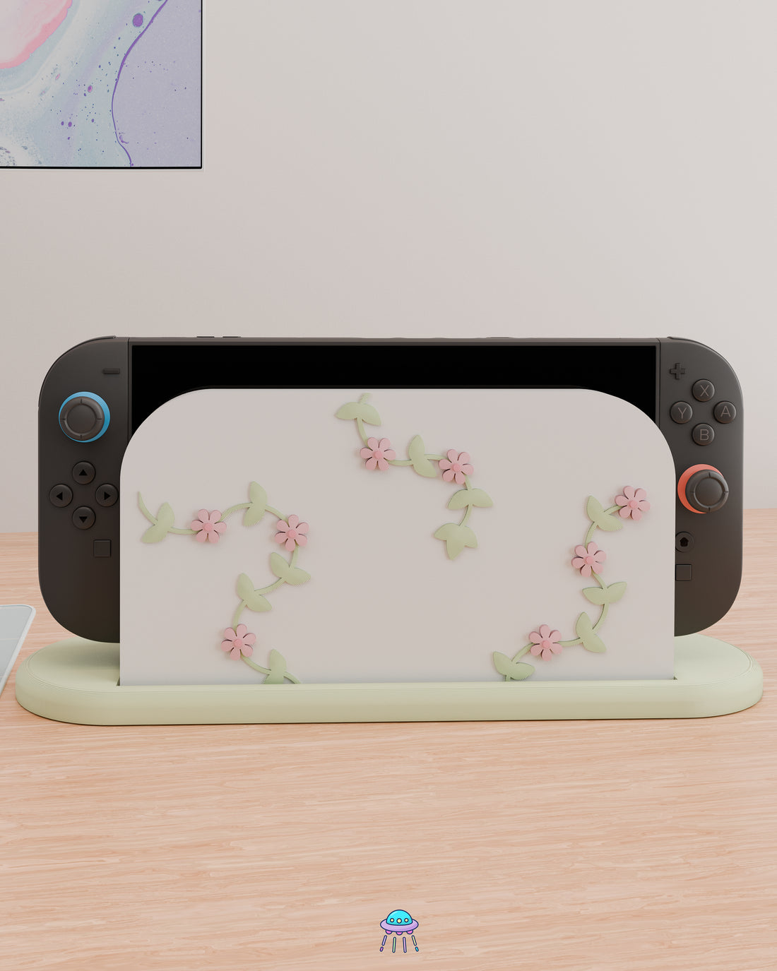 Pastel Ivy Dock Cover for Nintendo Switch 2 – Original Faceplate Design