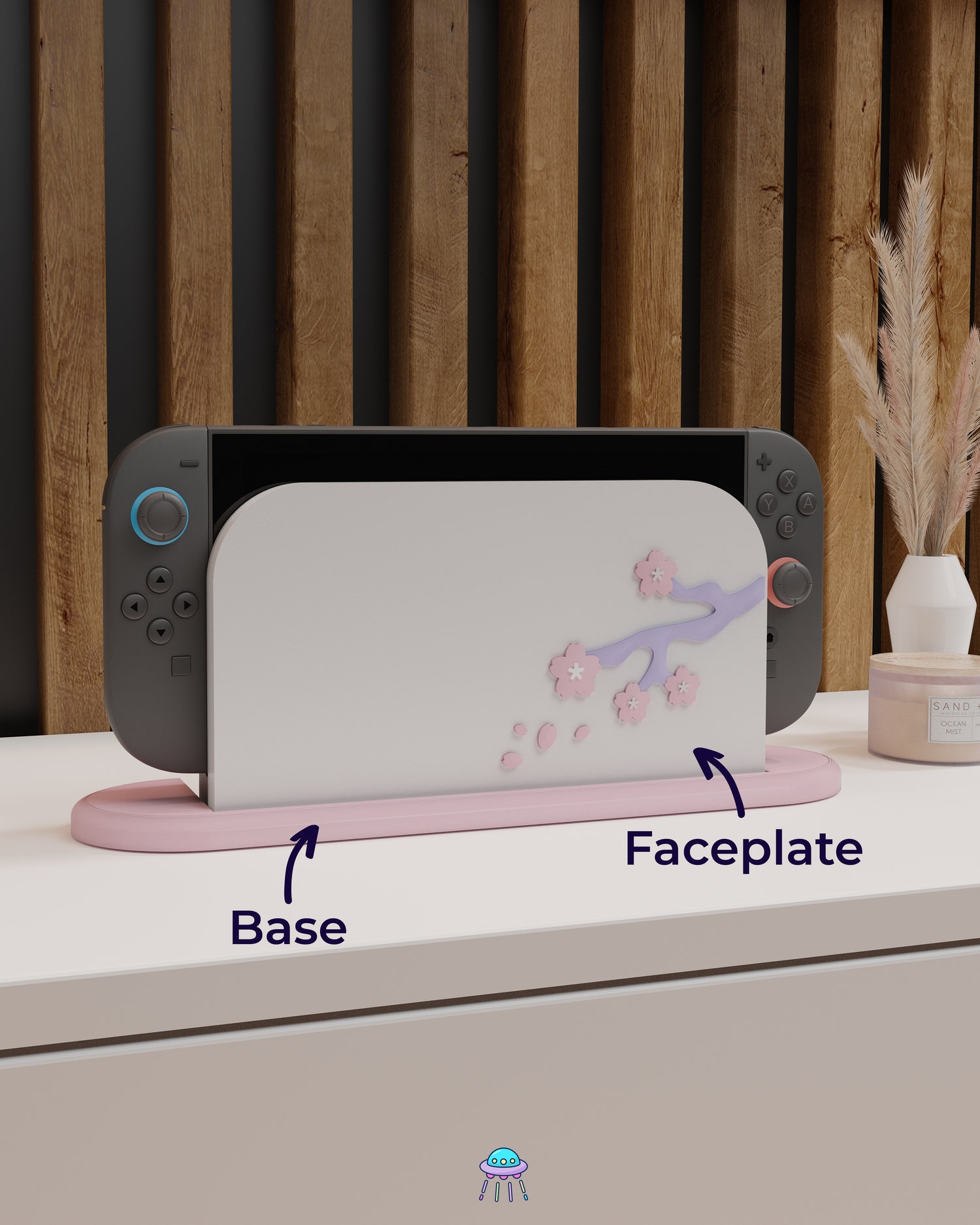 Sakura Dreams Dock Cover for Nintendo Switch 2 – Original Faceplate Design