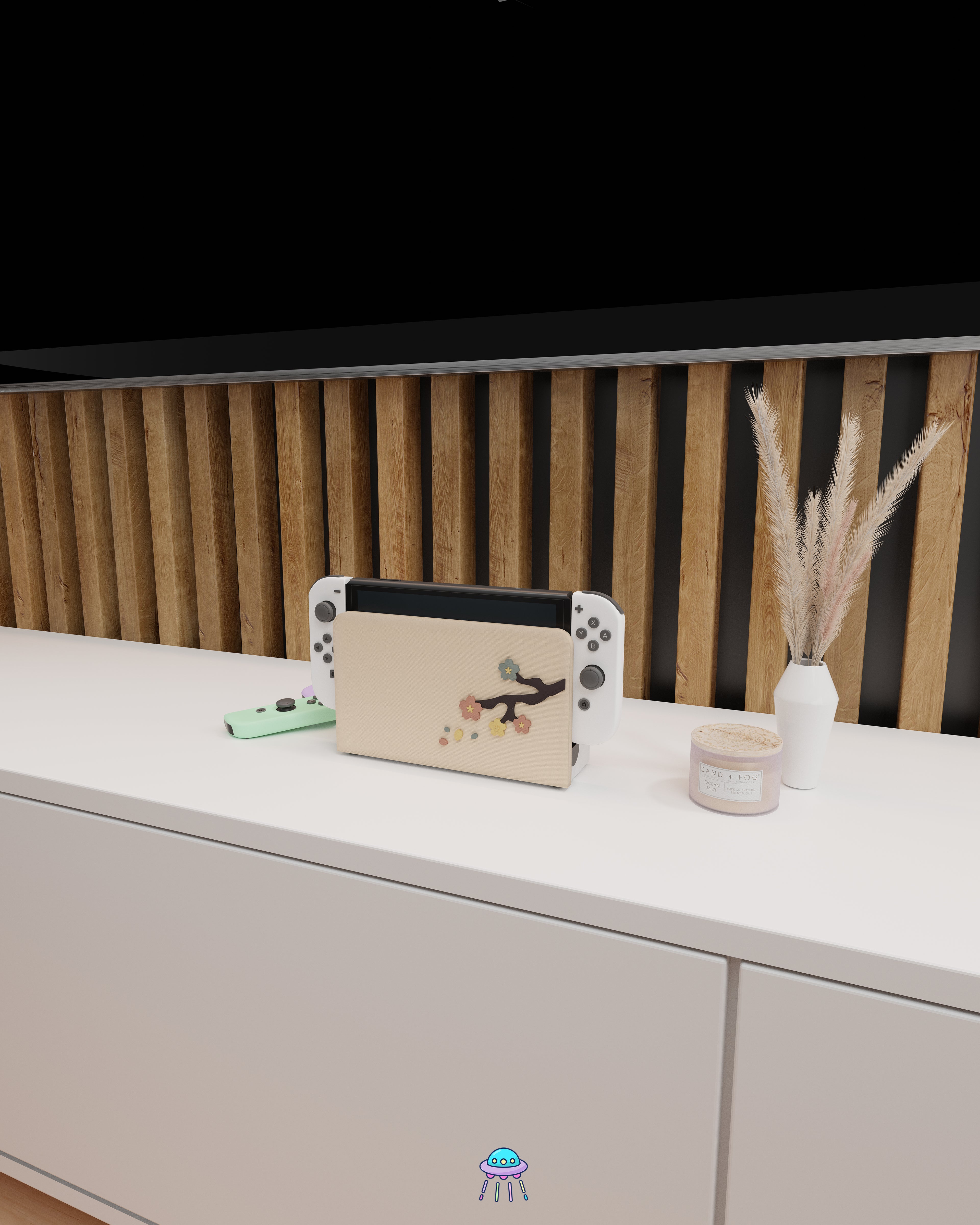 Sakura Falls Cover for Nintendo Switch – Original Faceplate Design