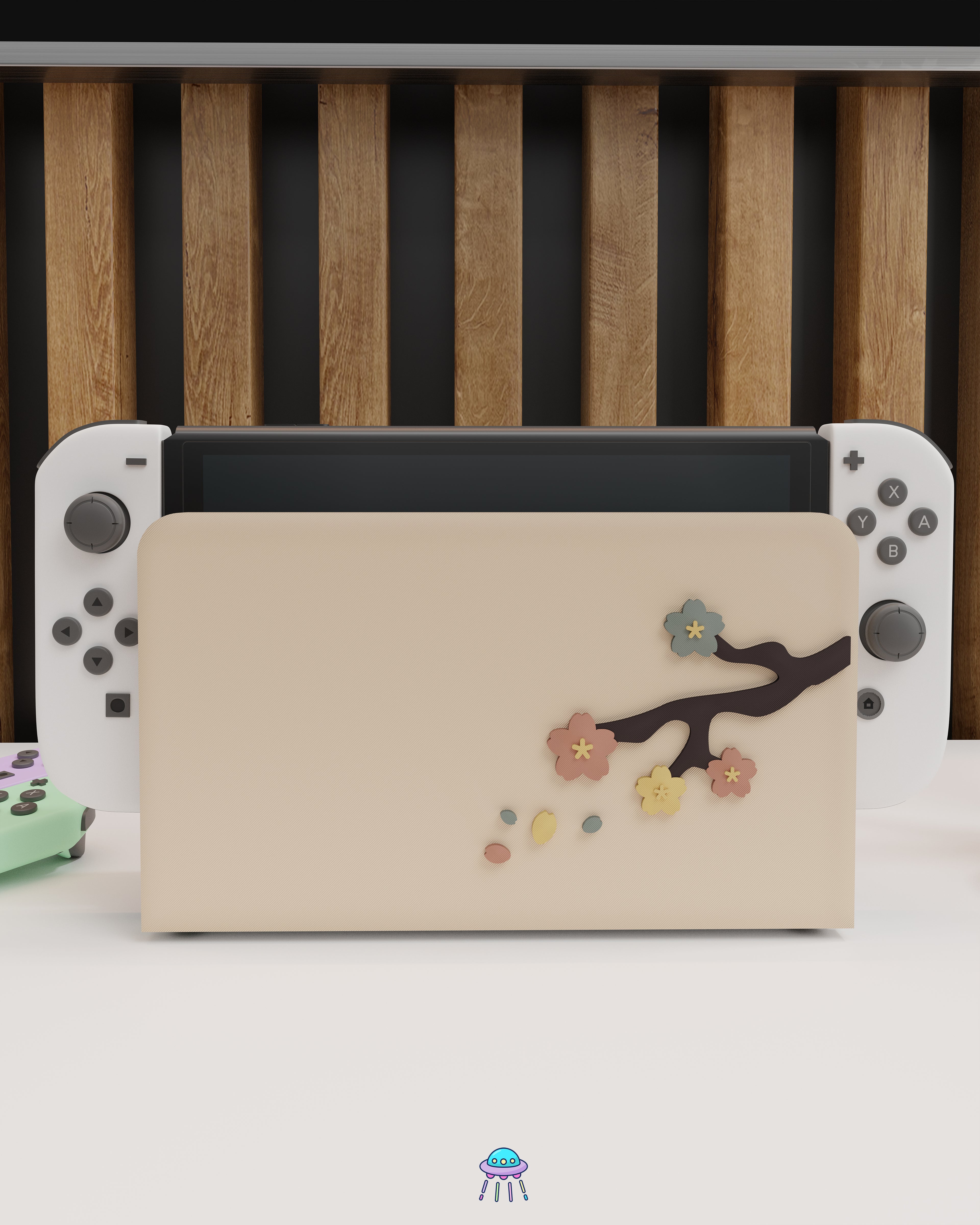 Sakura Falls Cover for Nintendo Switch – Original Faceplate Design