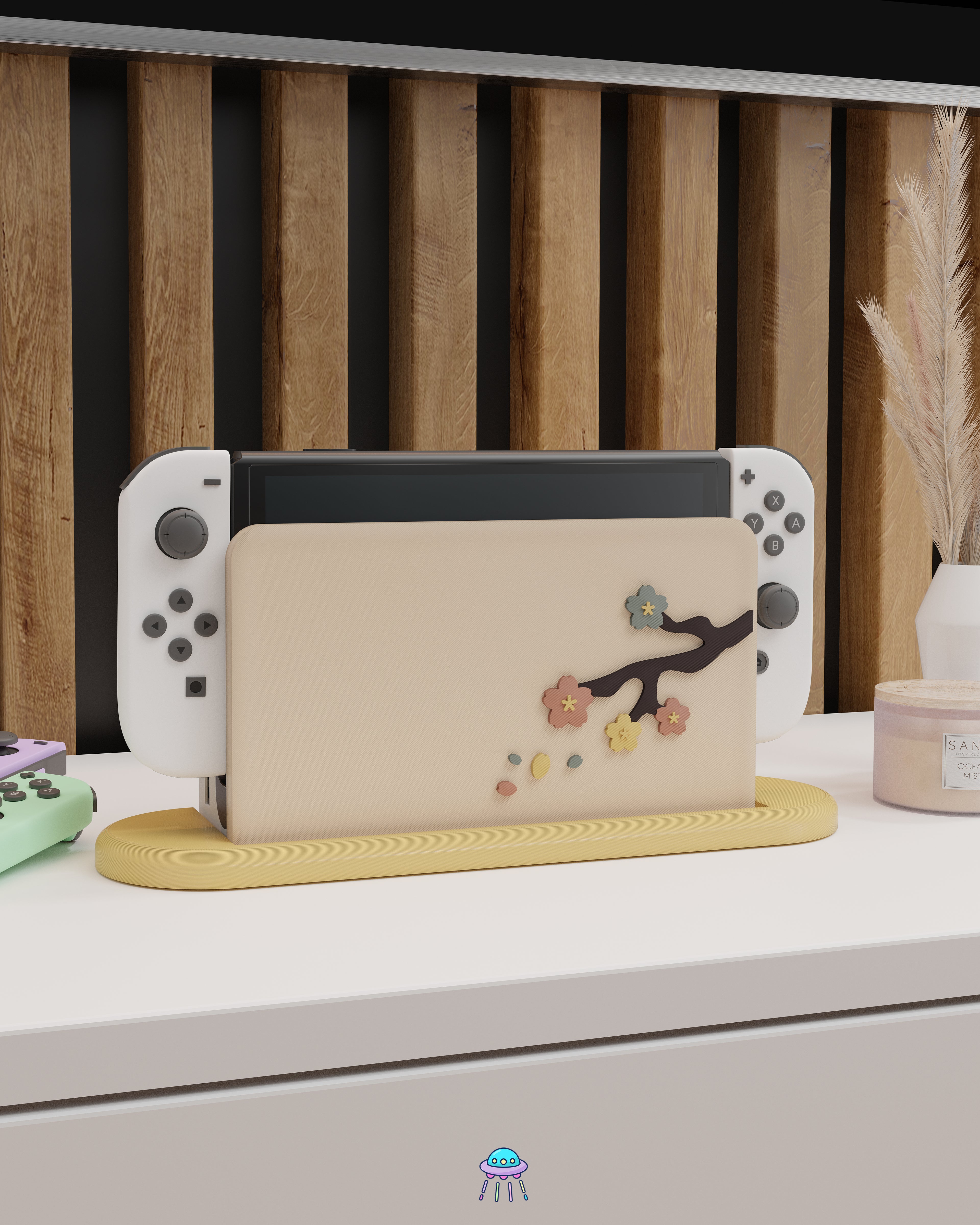 Sakura Falls Cover for Nintendo Switch – Original Faceplate Design