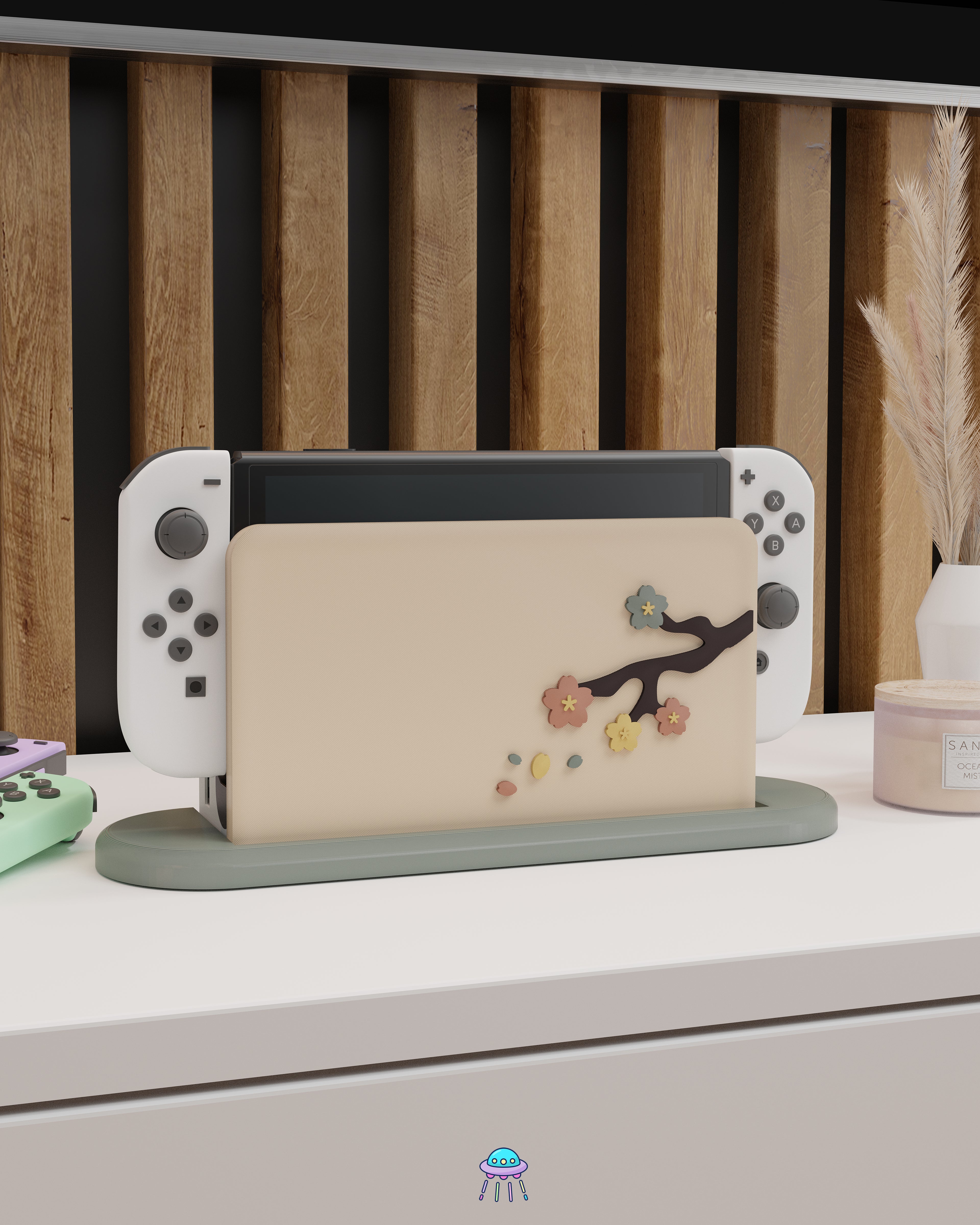 Sakura Falls Cover for Nintendo Switch – Original Faceplate Design