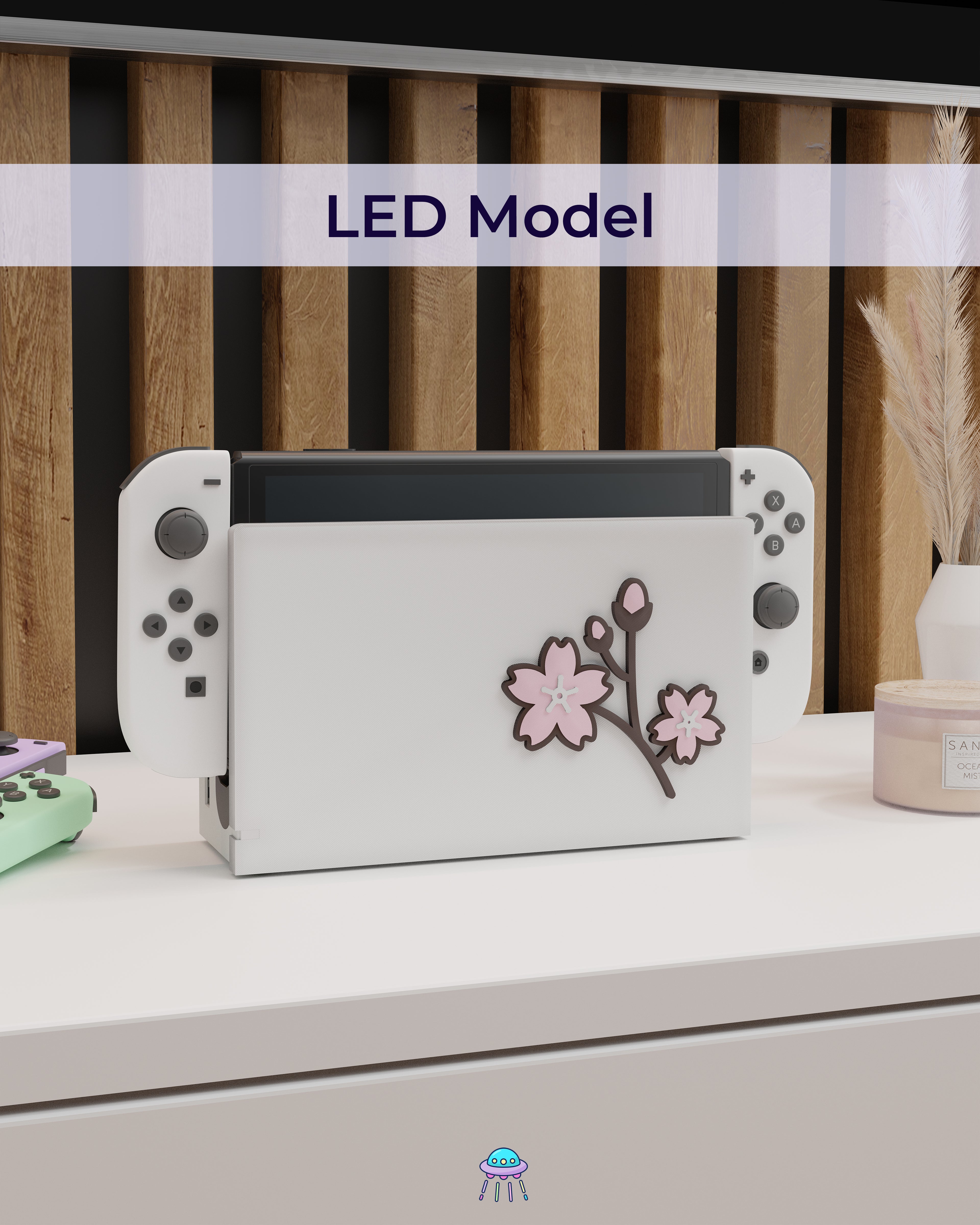 Sakura Flower Cover for Nintendo Switch – Original Faceplate Design