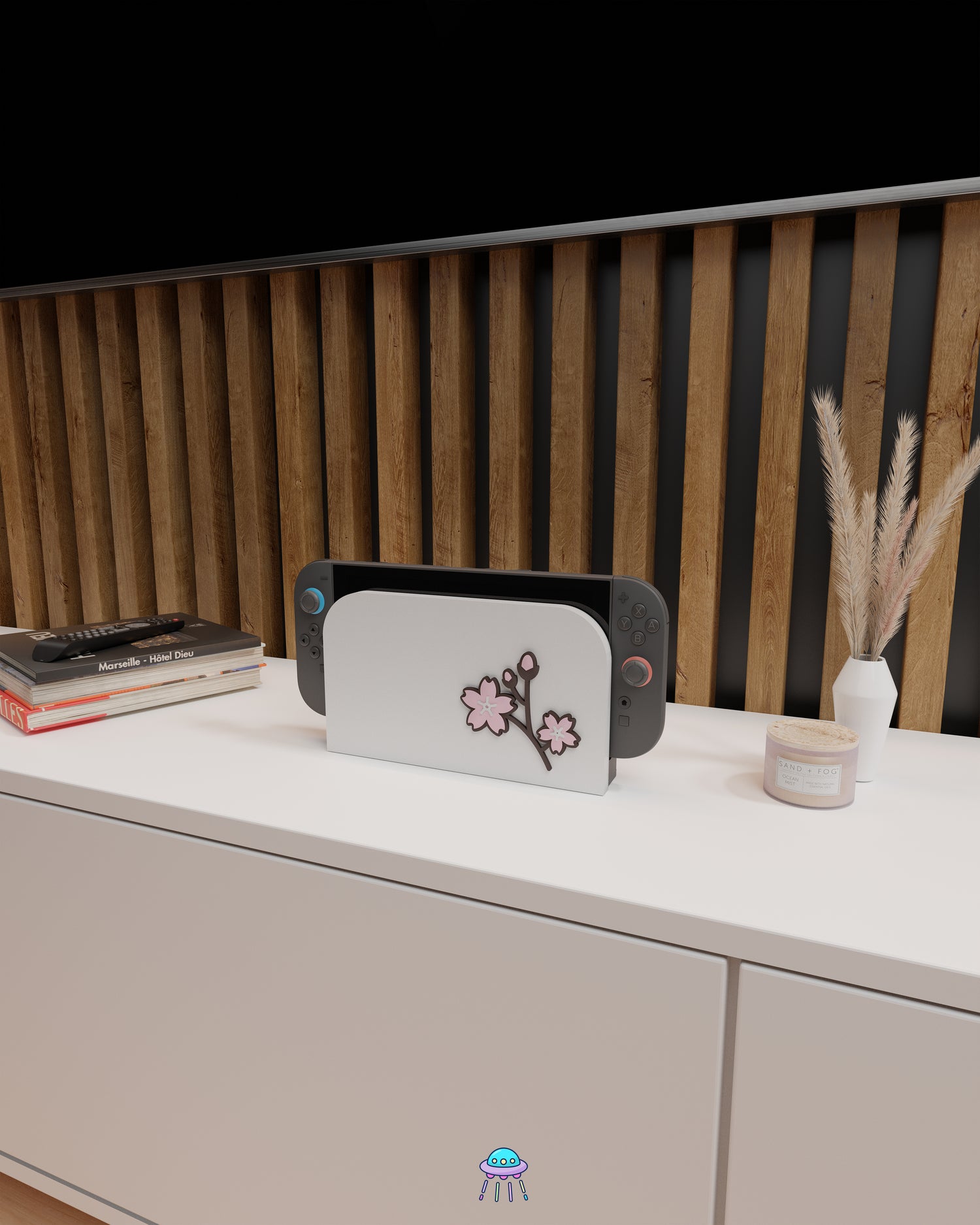 Sakura Flower Dock Cover for Nintendo Switch 2 – Original Faceplate Design