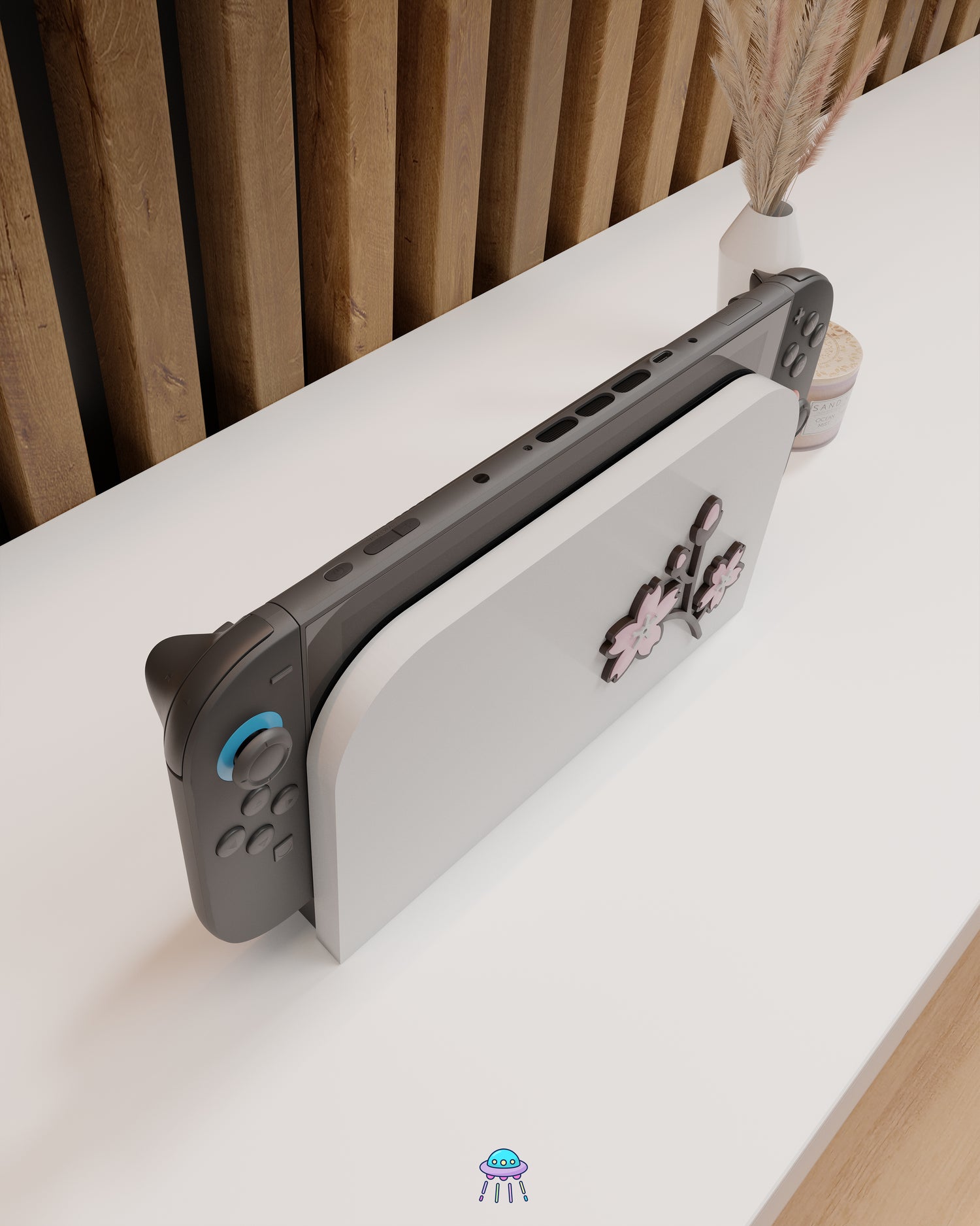 Sakura Flower Dock Cover for Nintendo Switch 2 – Original Faceplate Design