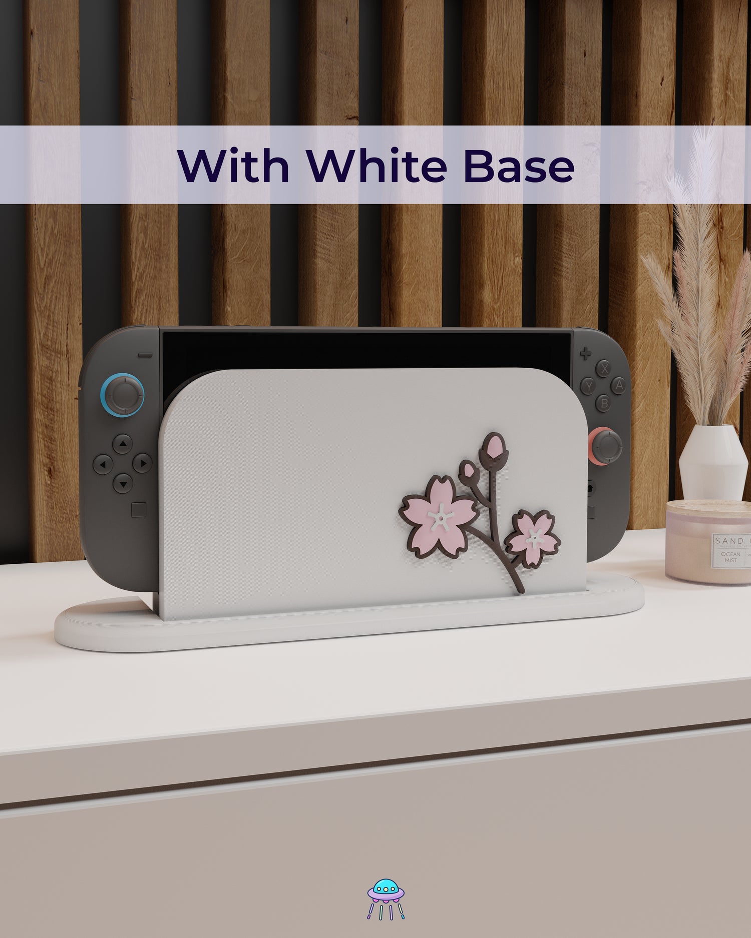 Sakura Flower Dock Cover for Nintendo Switch 2 – Original Faceplate Design