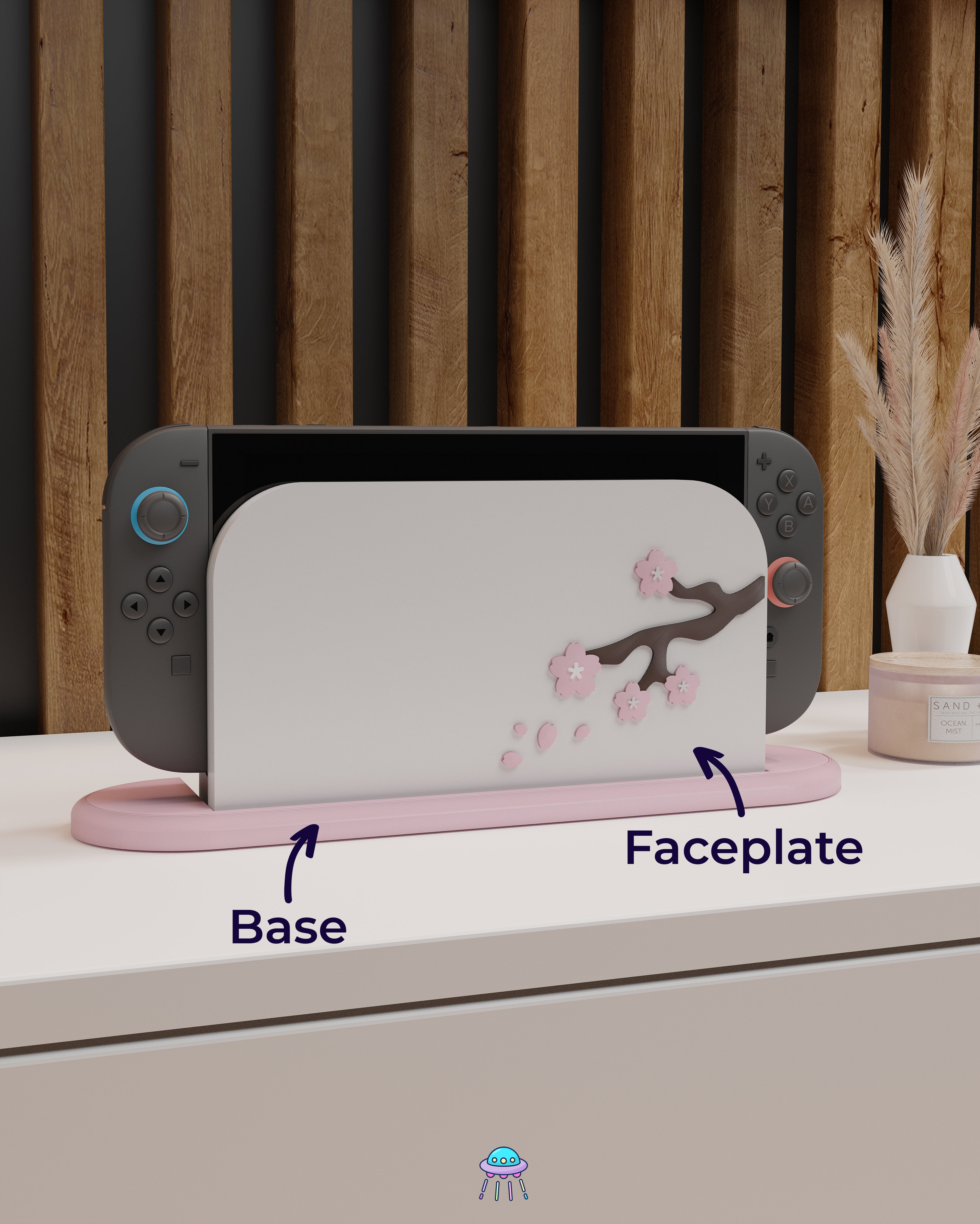 Sakura Tree Dock Cover for Nintendo Switch 2 – Original Faceplate Design