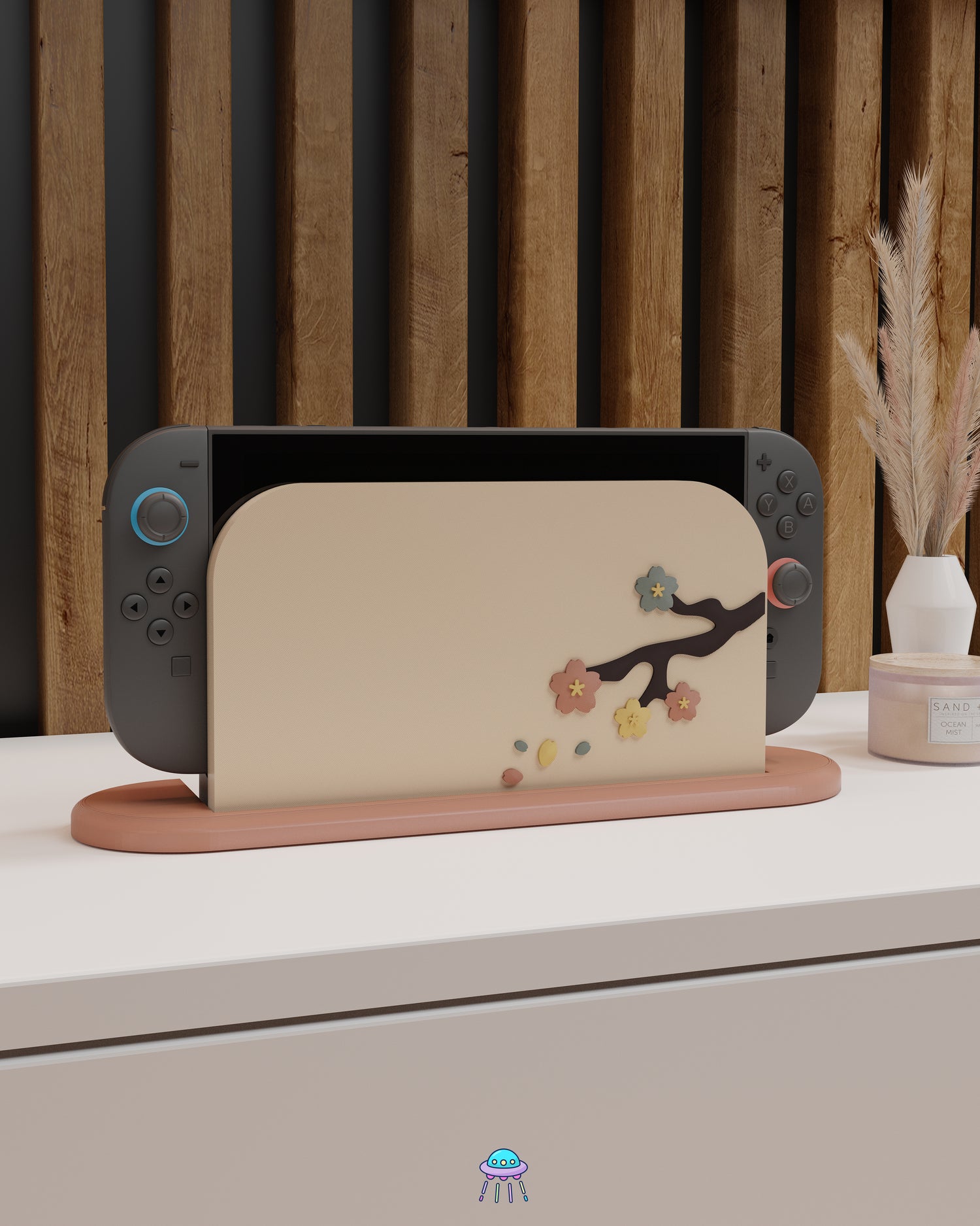 Sakura Falls Dock Cover for Nintendo Switch 2 – Original Faceplate Design