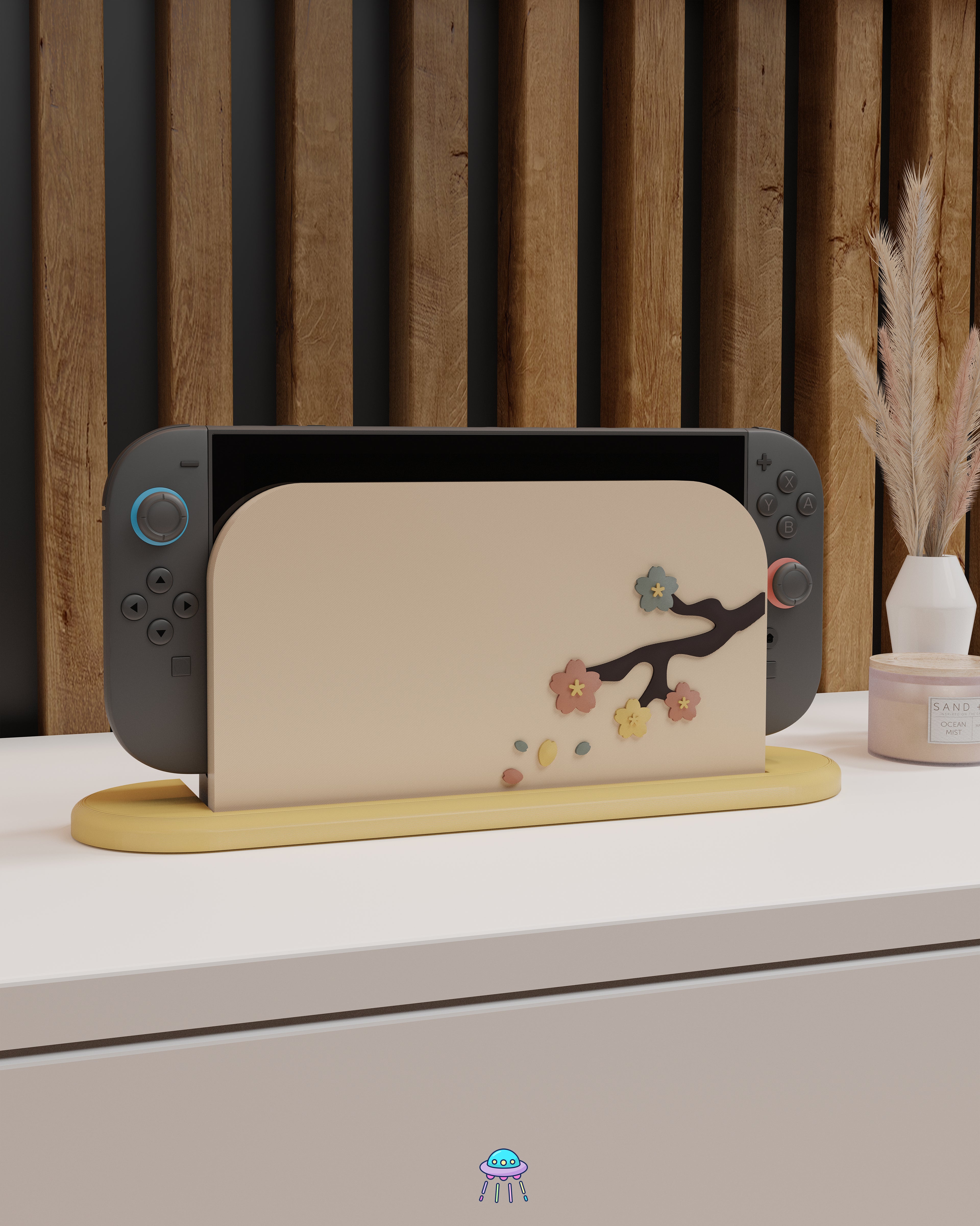 Sakura Falls Dock Cover for Nintendo Switch 2 – Original Faceplate Design