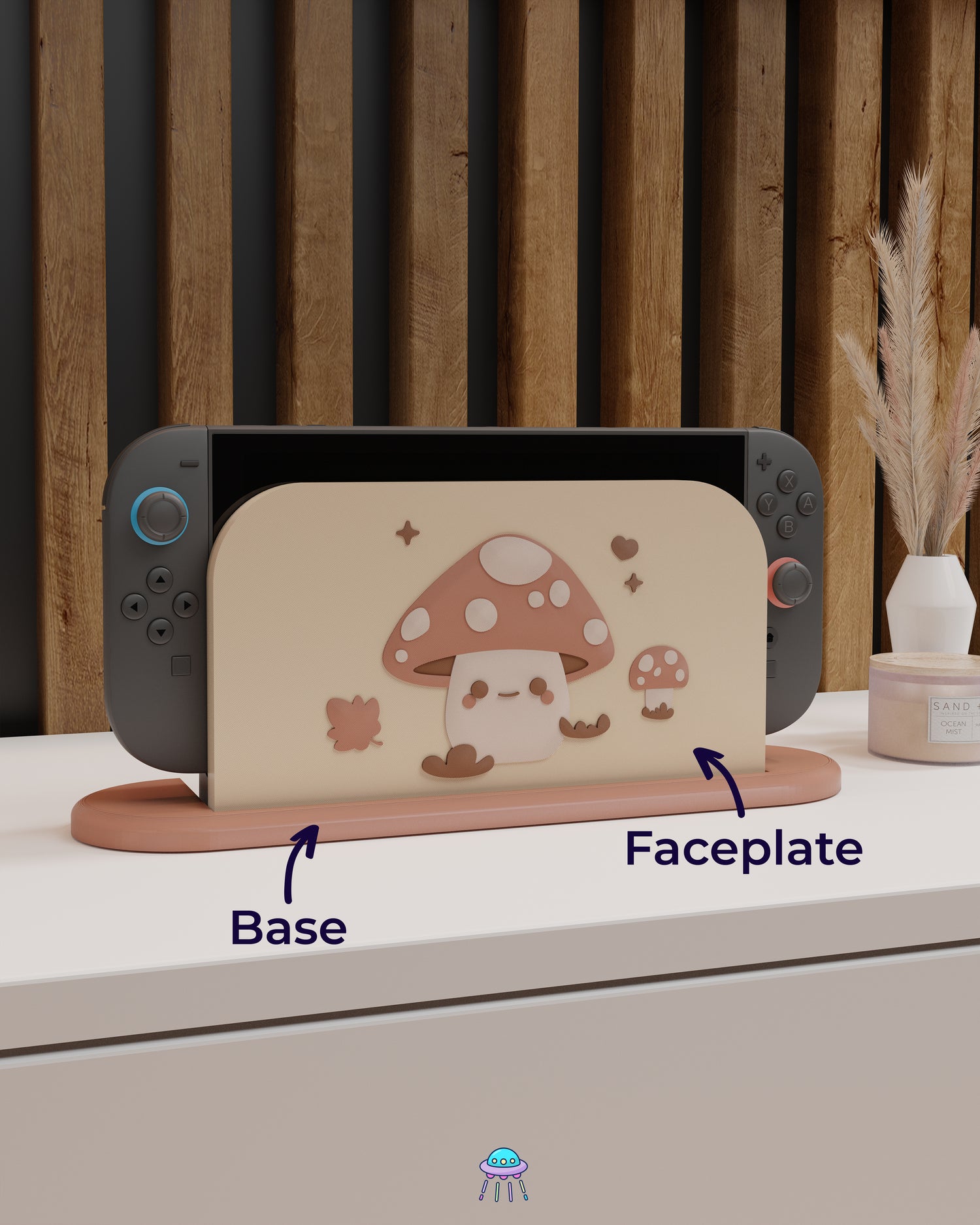 Little Toadstool Dock Cover for Nintendo Switch 2 – Original Faceplate Design