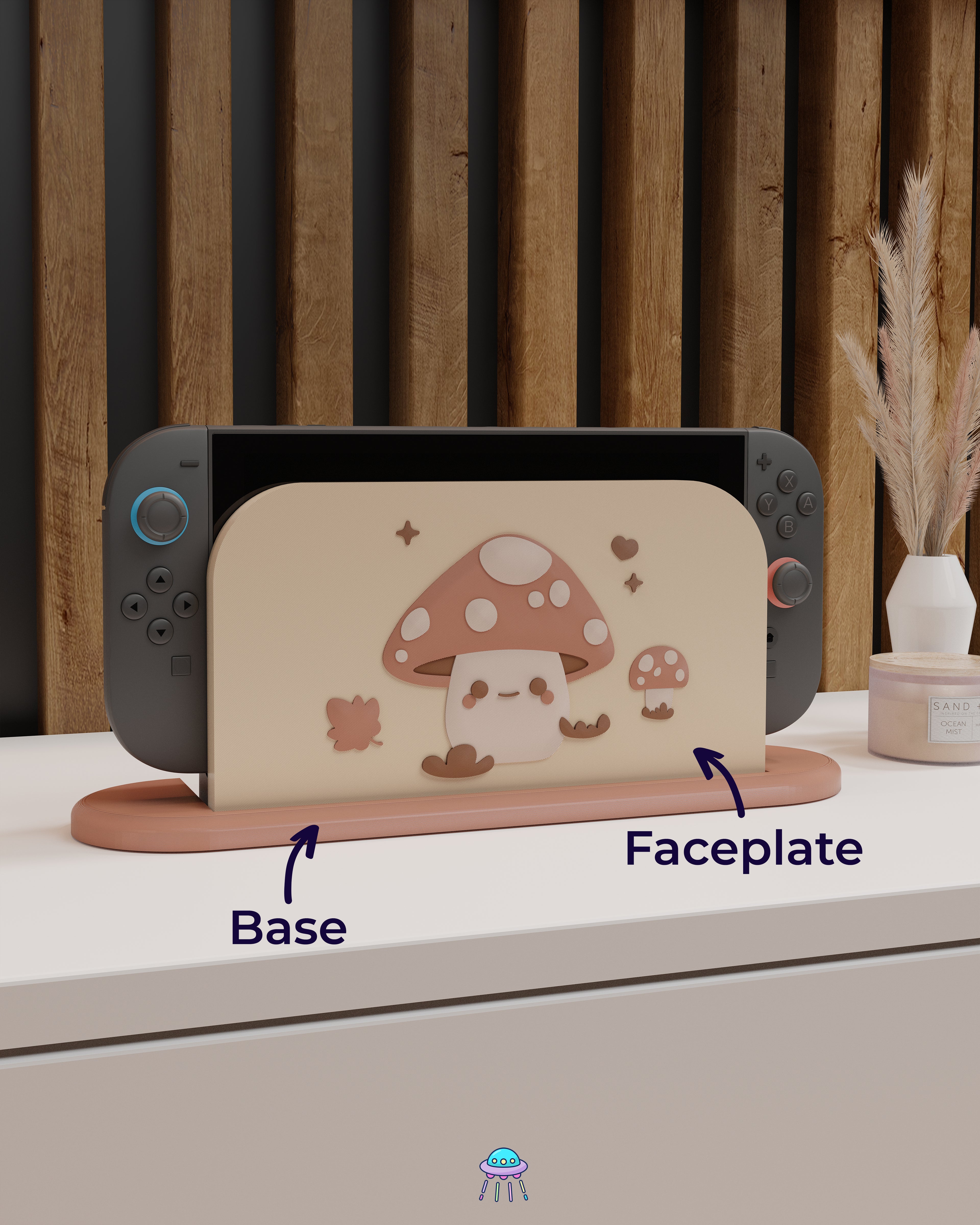 Little Toadstool Dock Cover for Nintendo Switch 2 – Original Faceplate Design