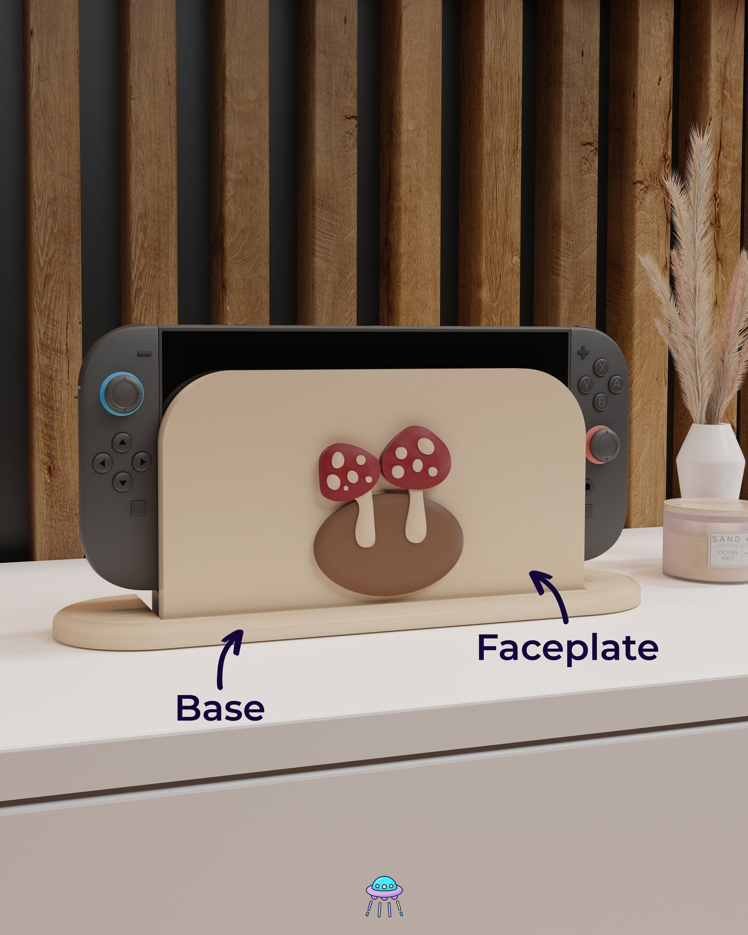 Shroomy Dock Cover for Nintendo Switch 2 – Original Faceplate Design