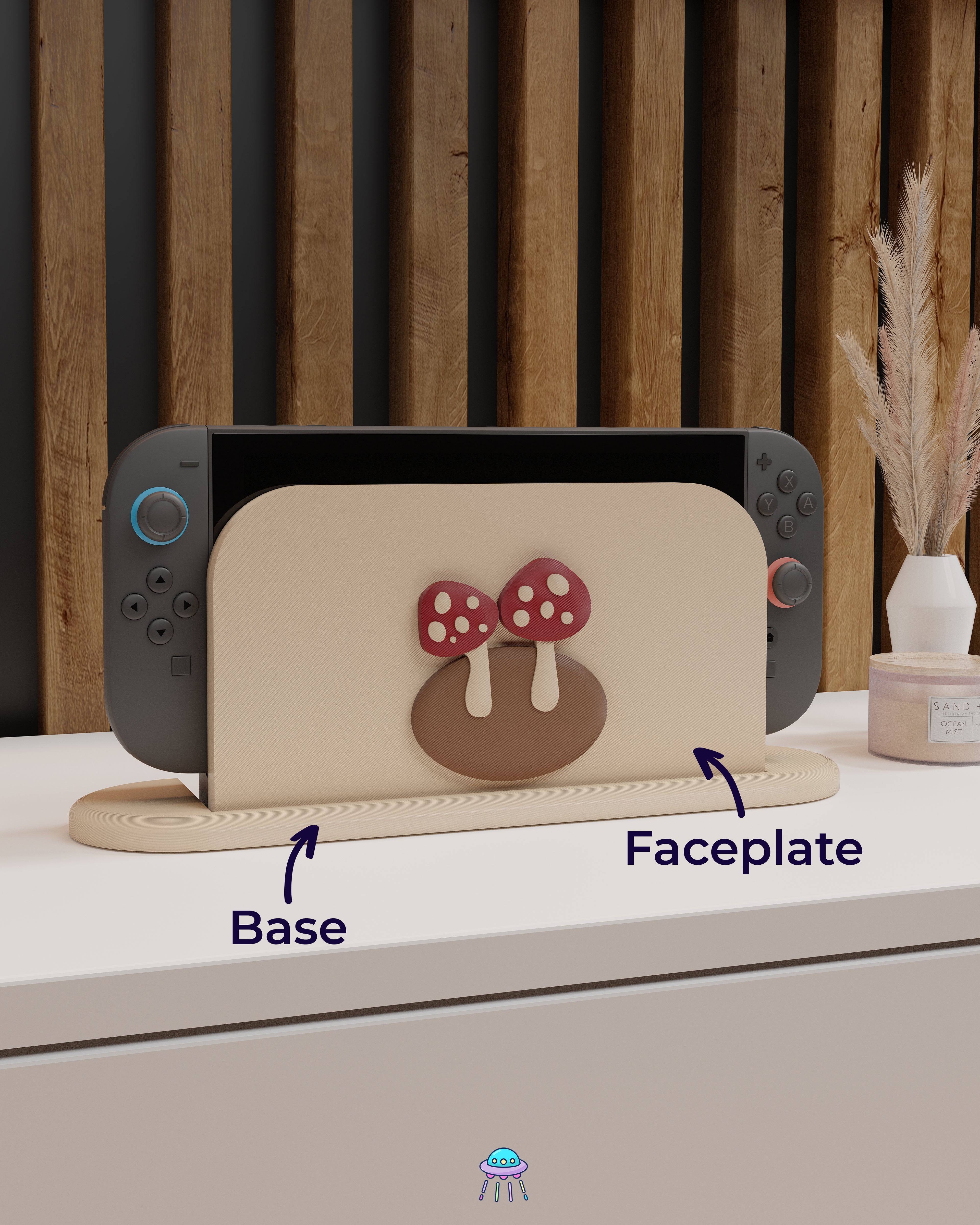 Shroomy Dock Cover for Nintendo Switch 2 – Original Faceplate Design