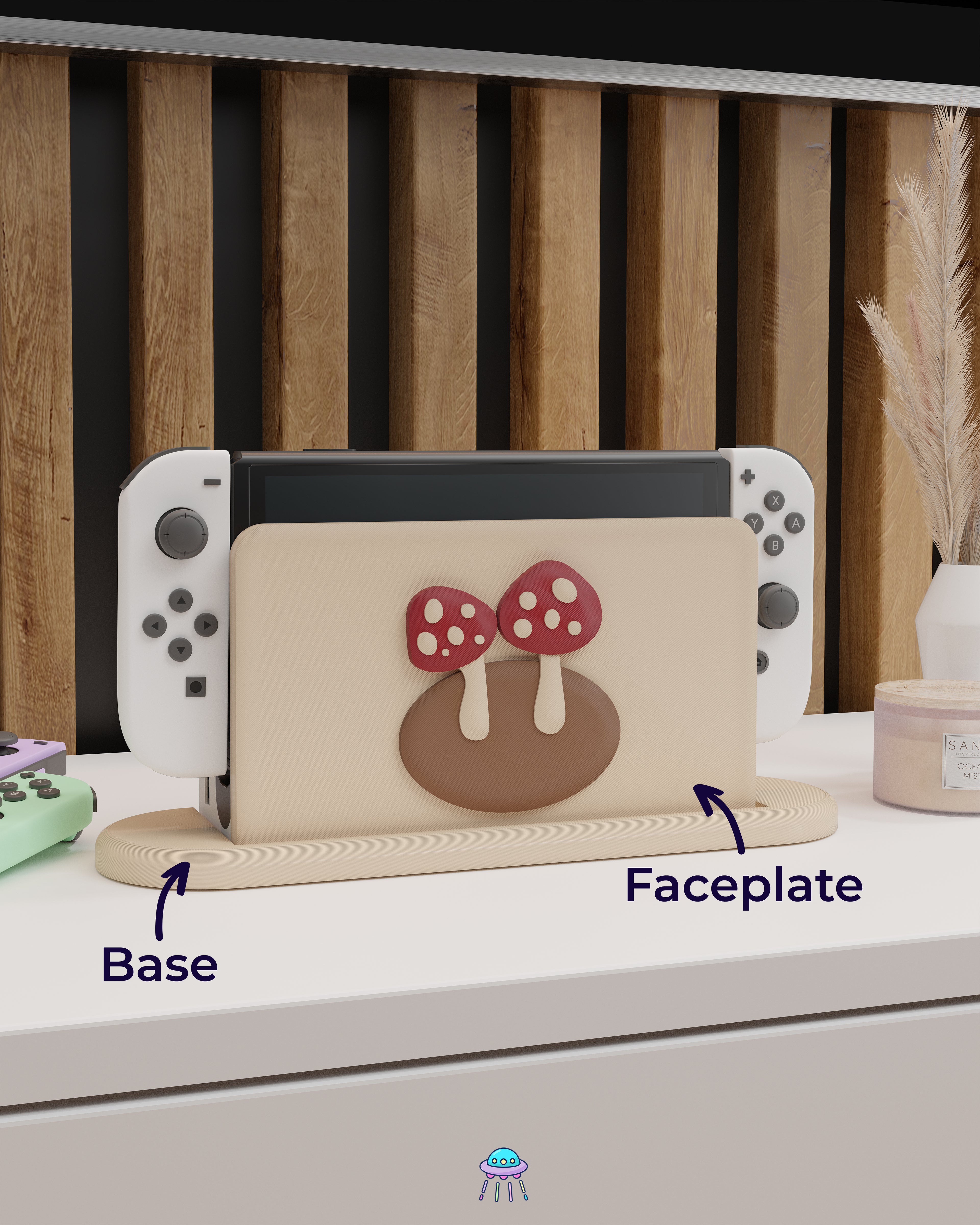 Shroomy Dock Cover for Nintendo Switch – Original Faceplate Design