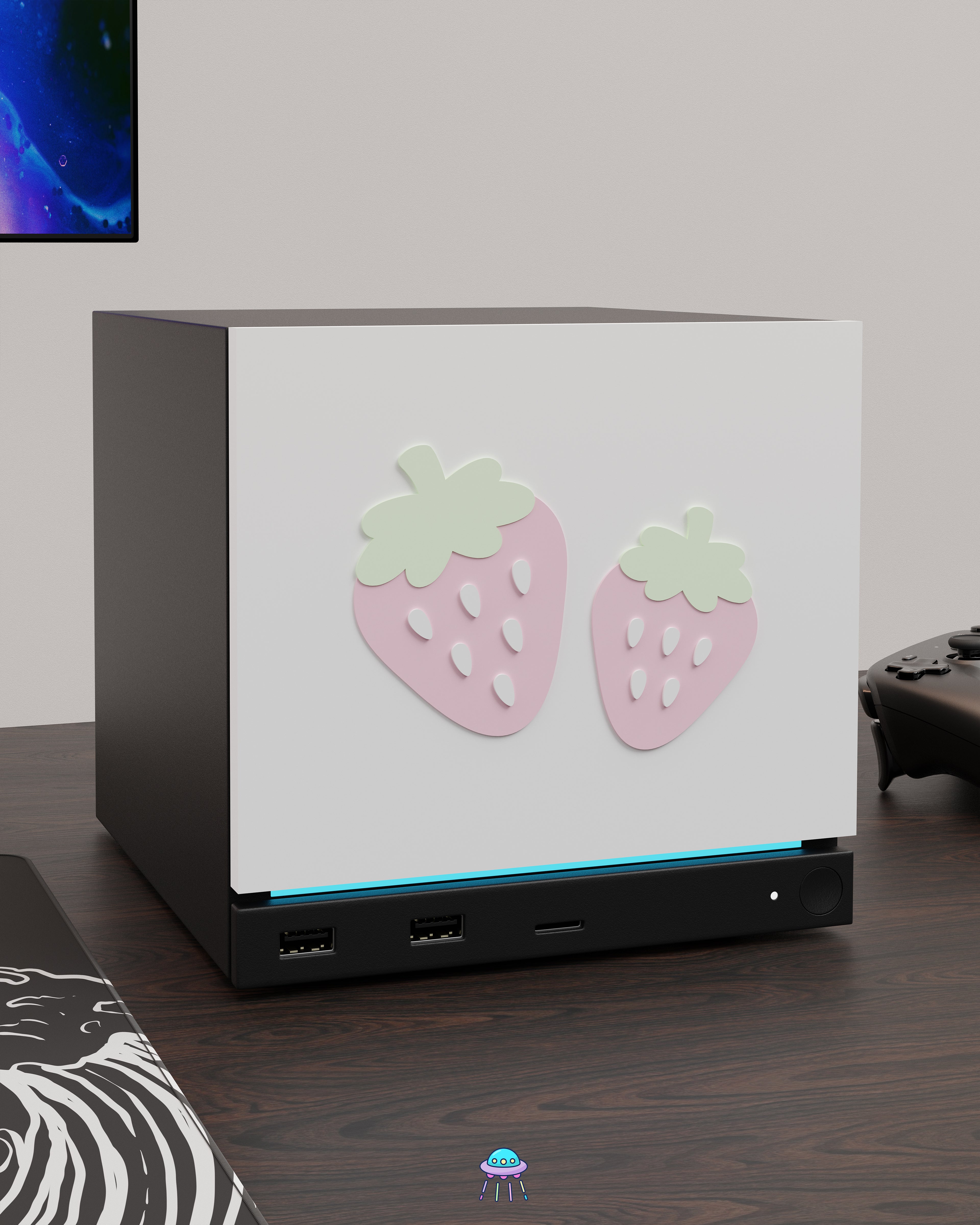 Strawberry Valve Steam Machine Faceplate / Face Cover - In Stock