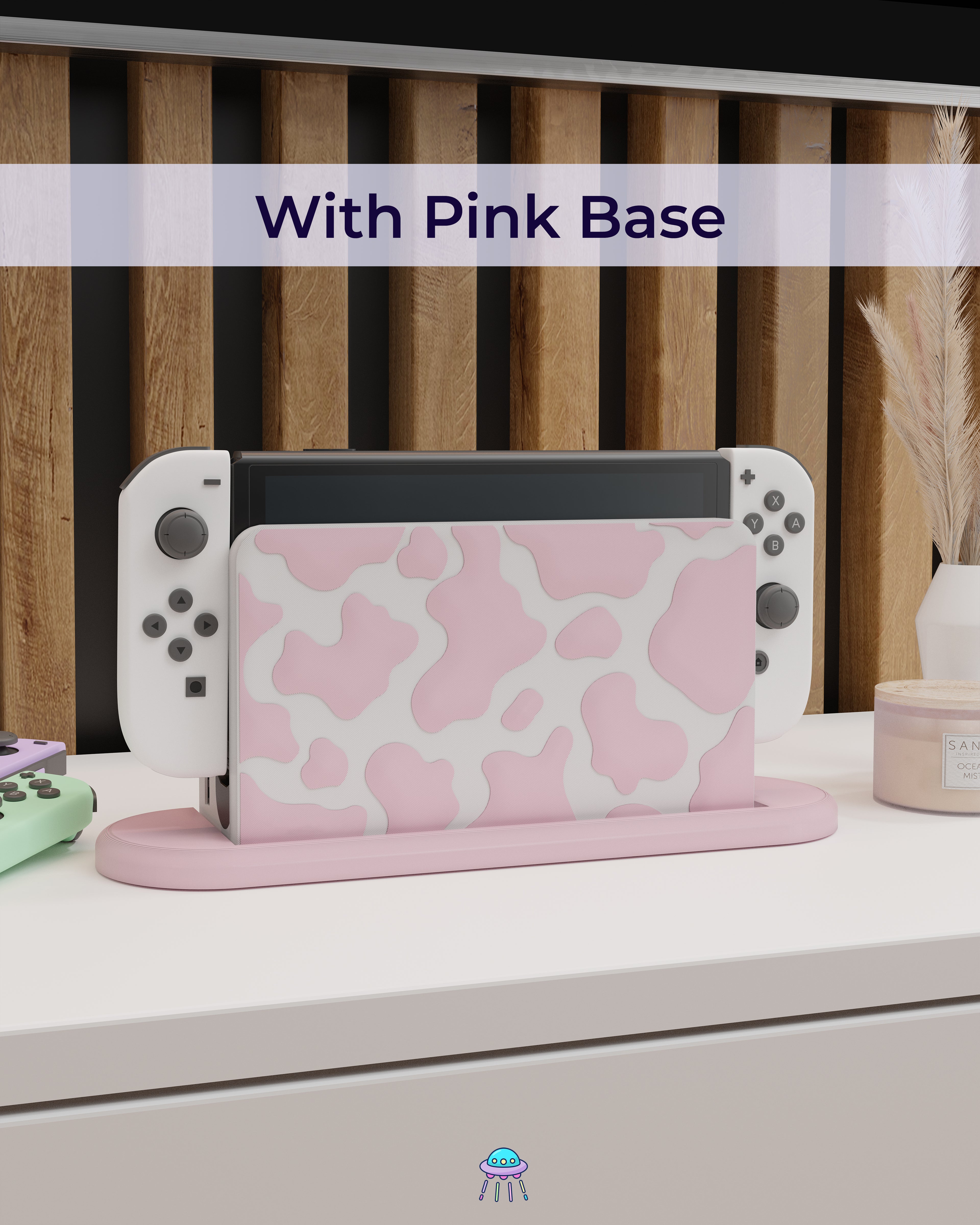 Strawberry Cow Dock Cover for Nintendo Switch – Original Faceplate Design