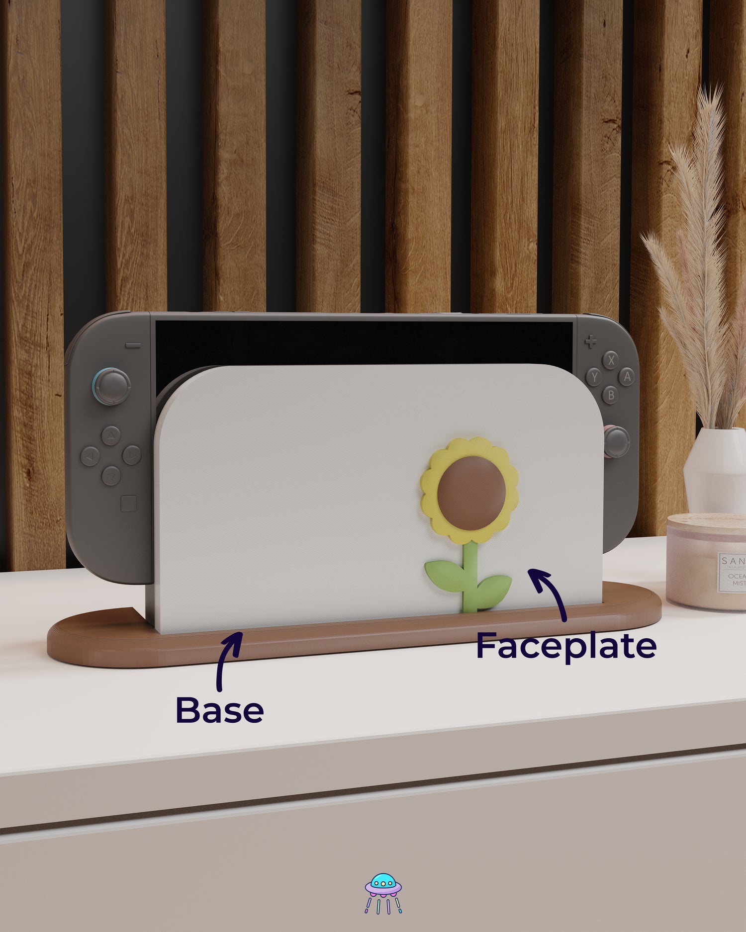 Sunflower Dock Cover for Nintendo Switch 2 – Original Faceplate Design