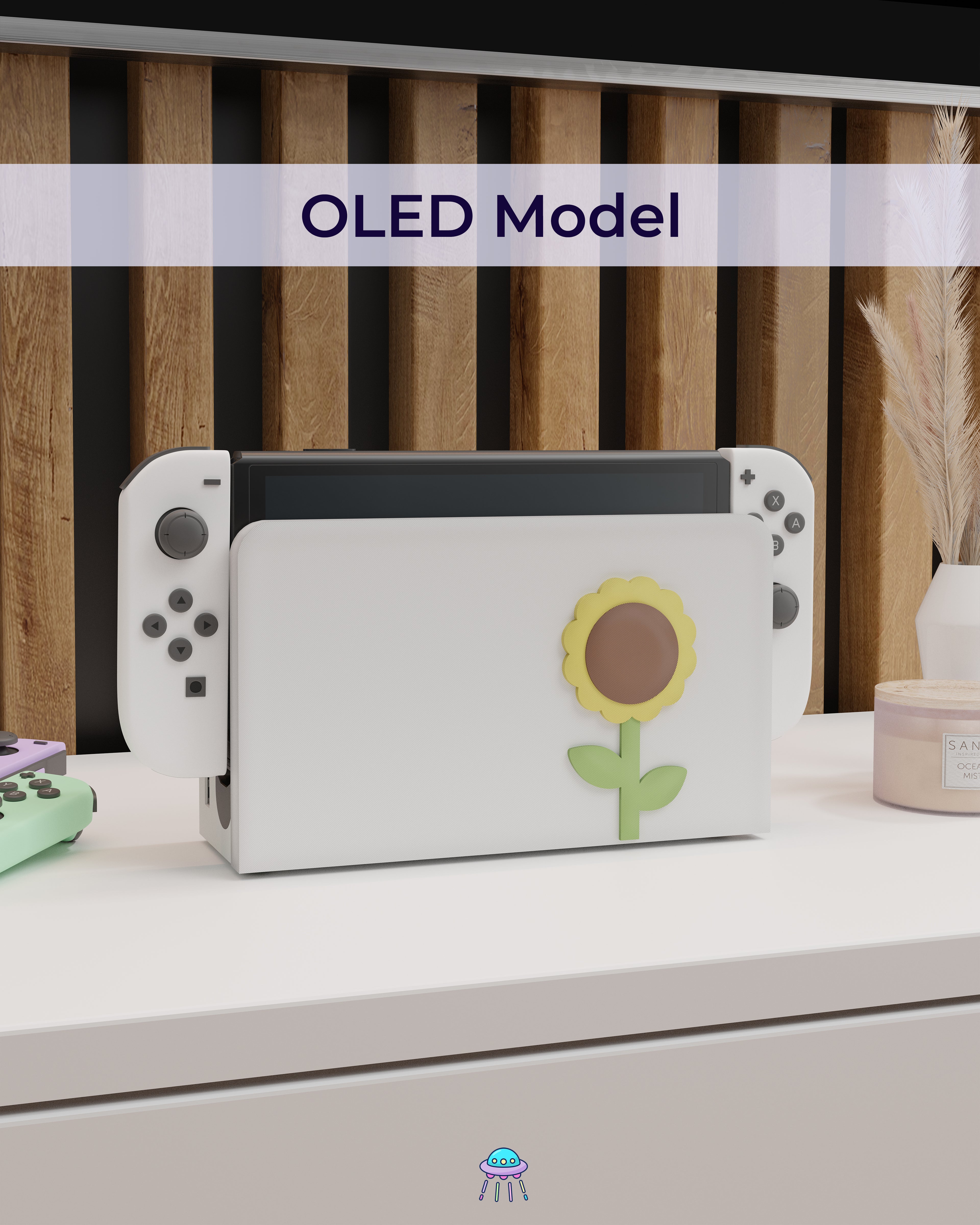 Sunflower Dock Cover for Nintendo Switch – Original Faceplate Design