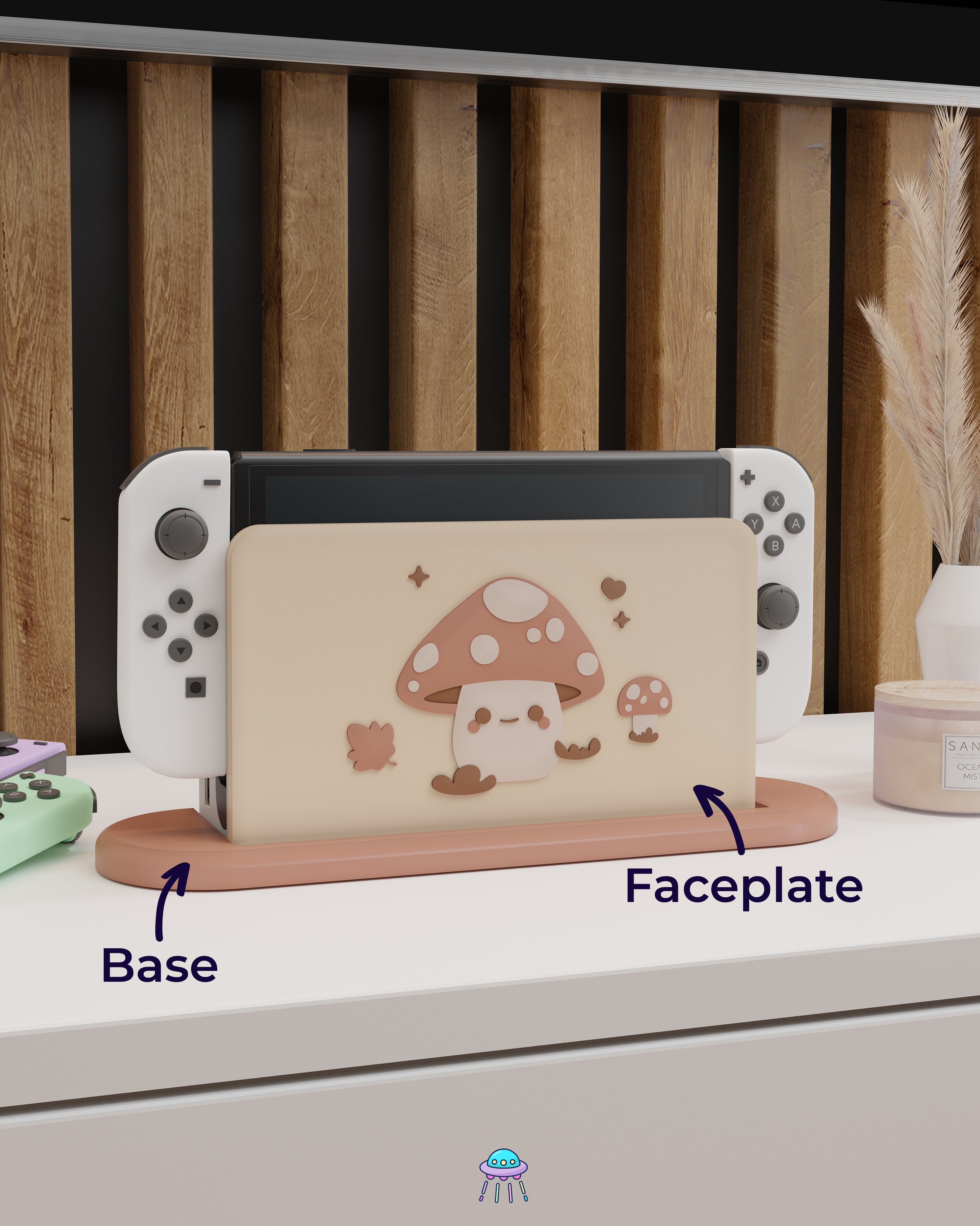 Little Toadstool Cover for Nintendo Switch – Original Faceplate Design