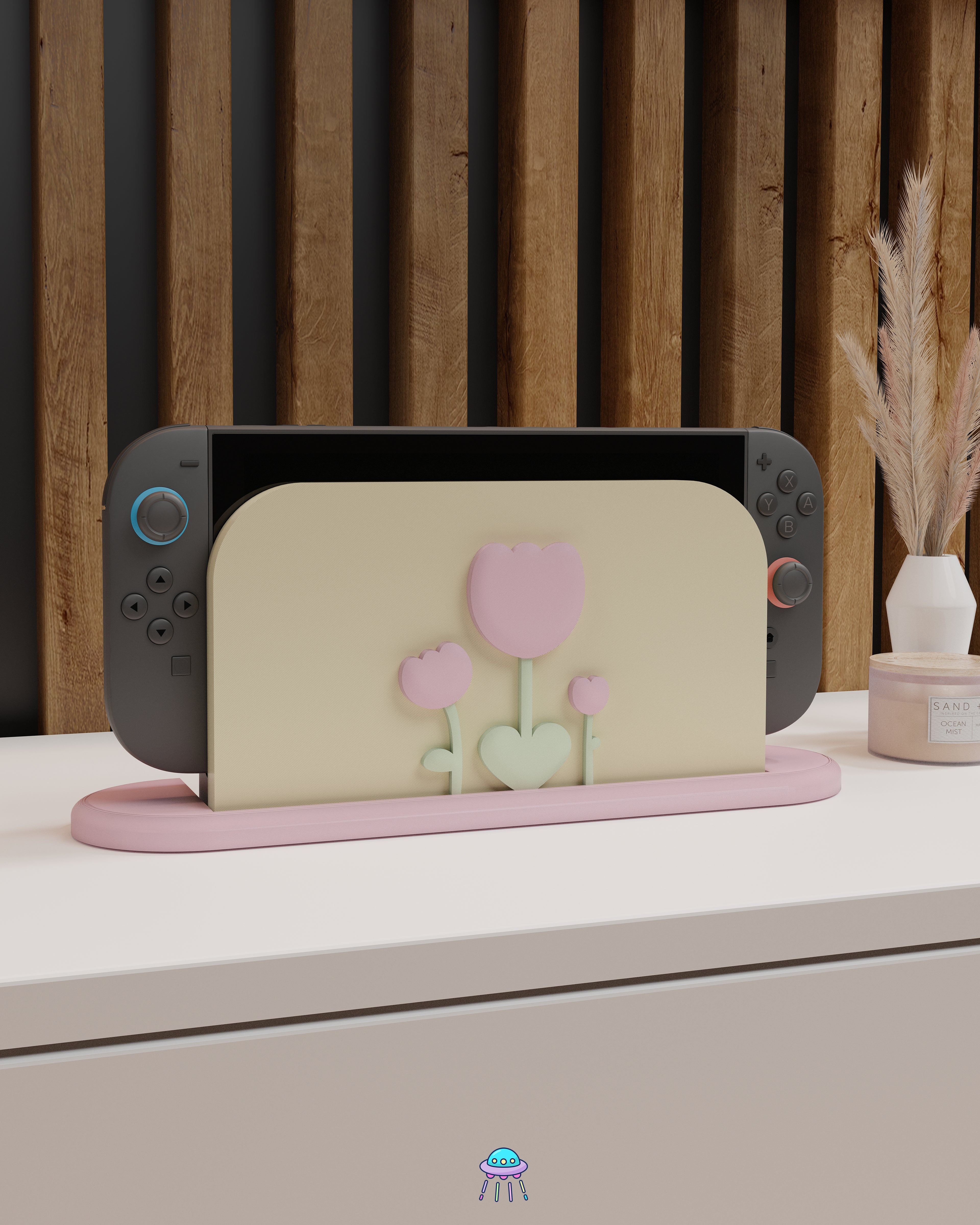 Sunlit Tulip Dock Cover for Nintendo Switch 2 – Original Faceplate Design