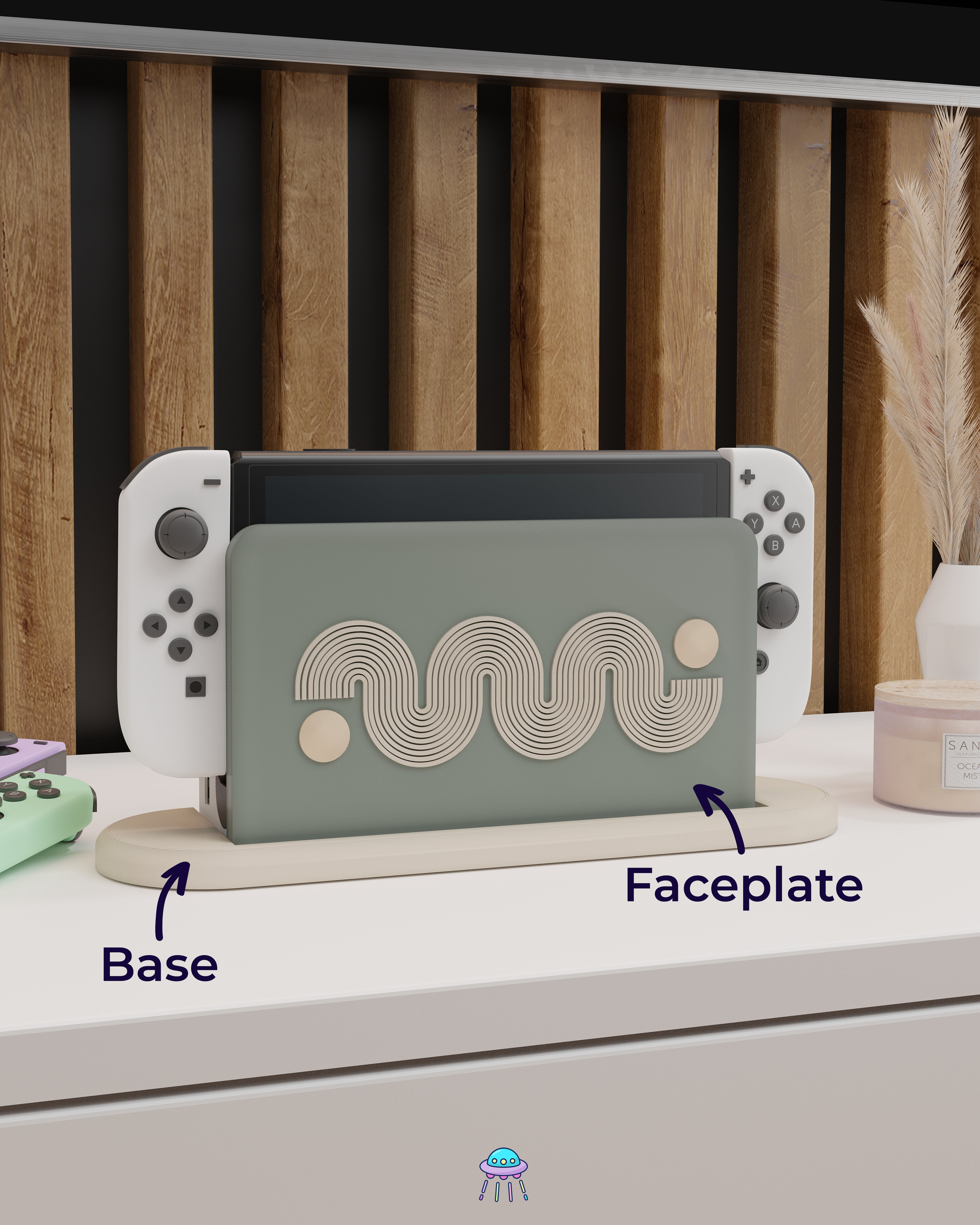 Wave Cover for Nintendo Switch – Original Faceplate Design