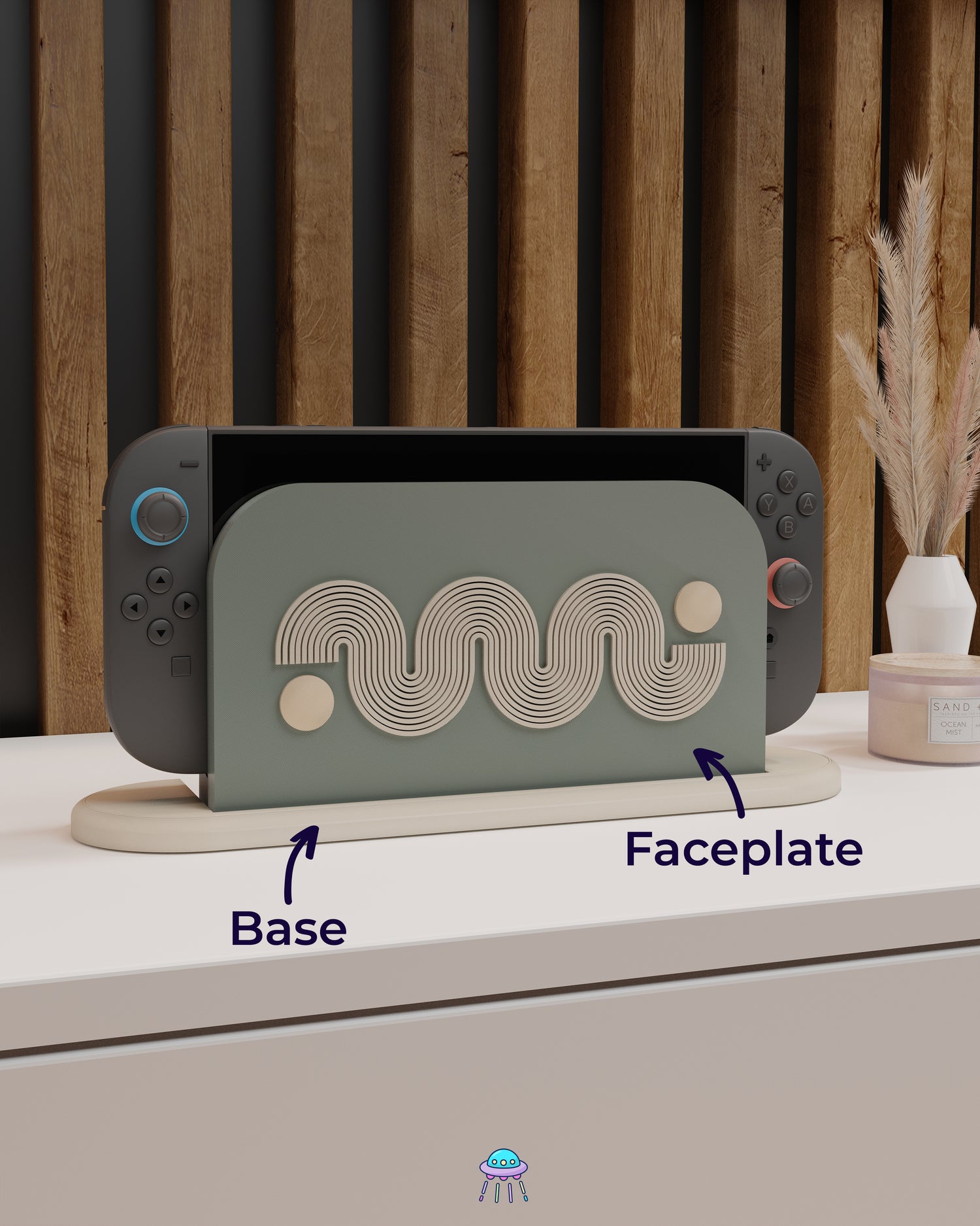 Wave Dock Cover for Nintendo Switch 2 – Original Faceplate Design