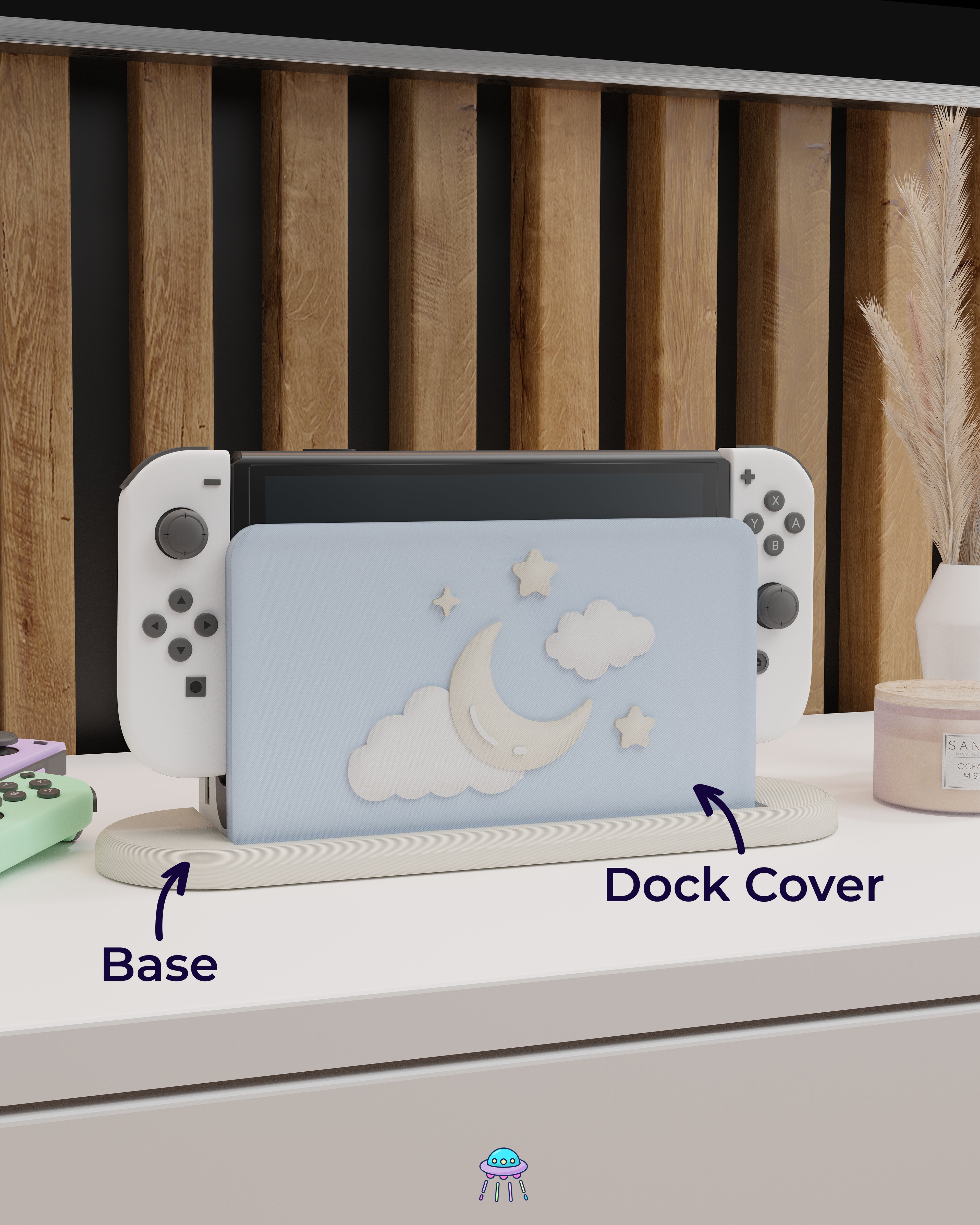 Winter Dreams Dock Cover for Nintendo Switch – Original Faceplate Design